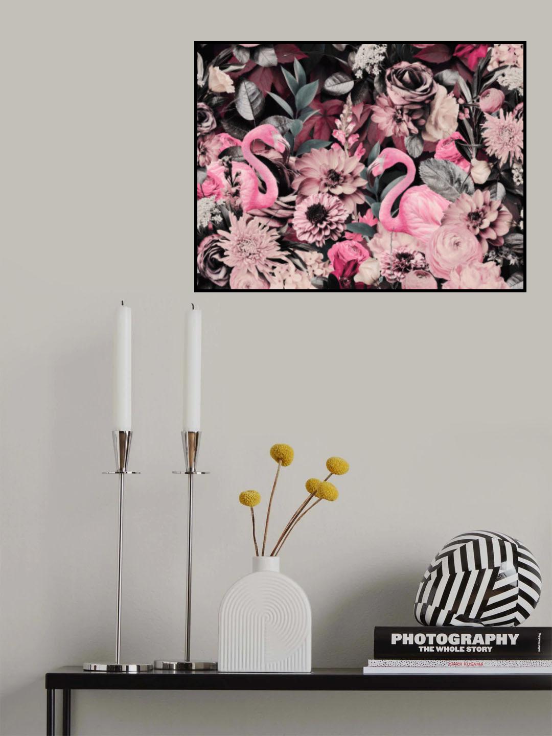 Flamingo Garden No2 Poster och Canvastavla