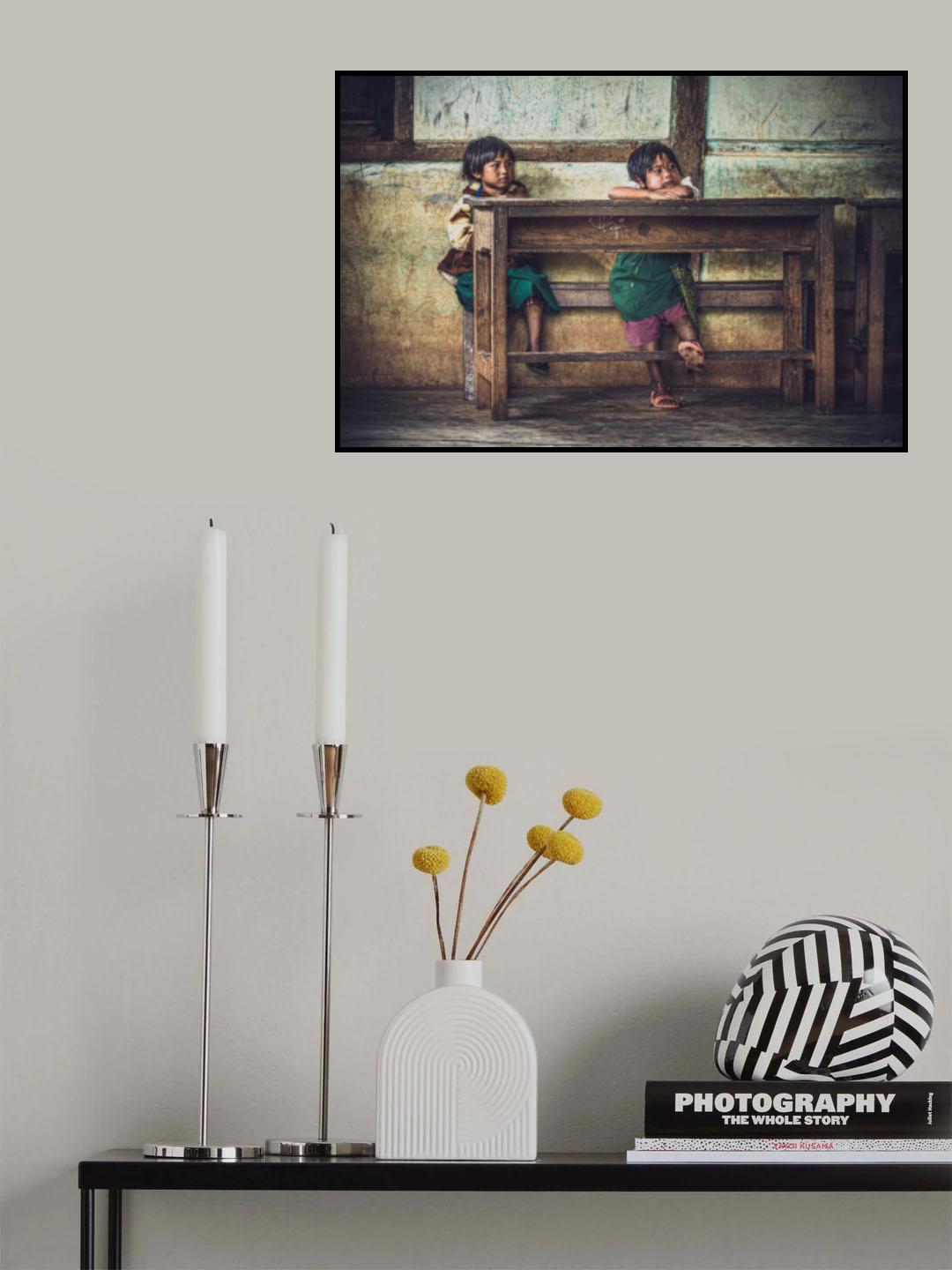 At school in the jungle Poster och Canvastavla