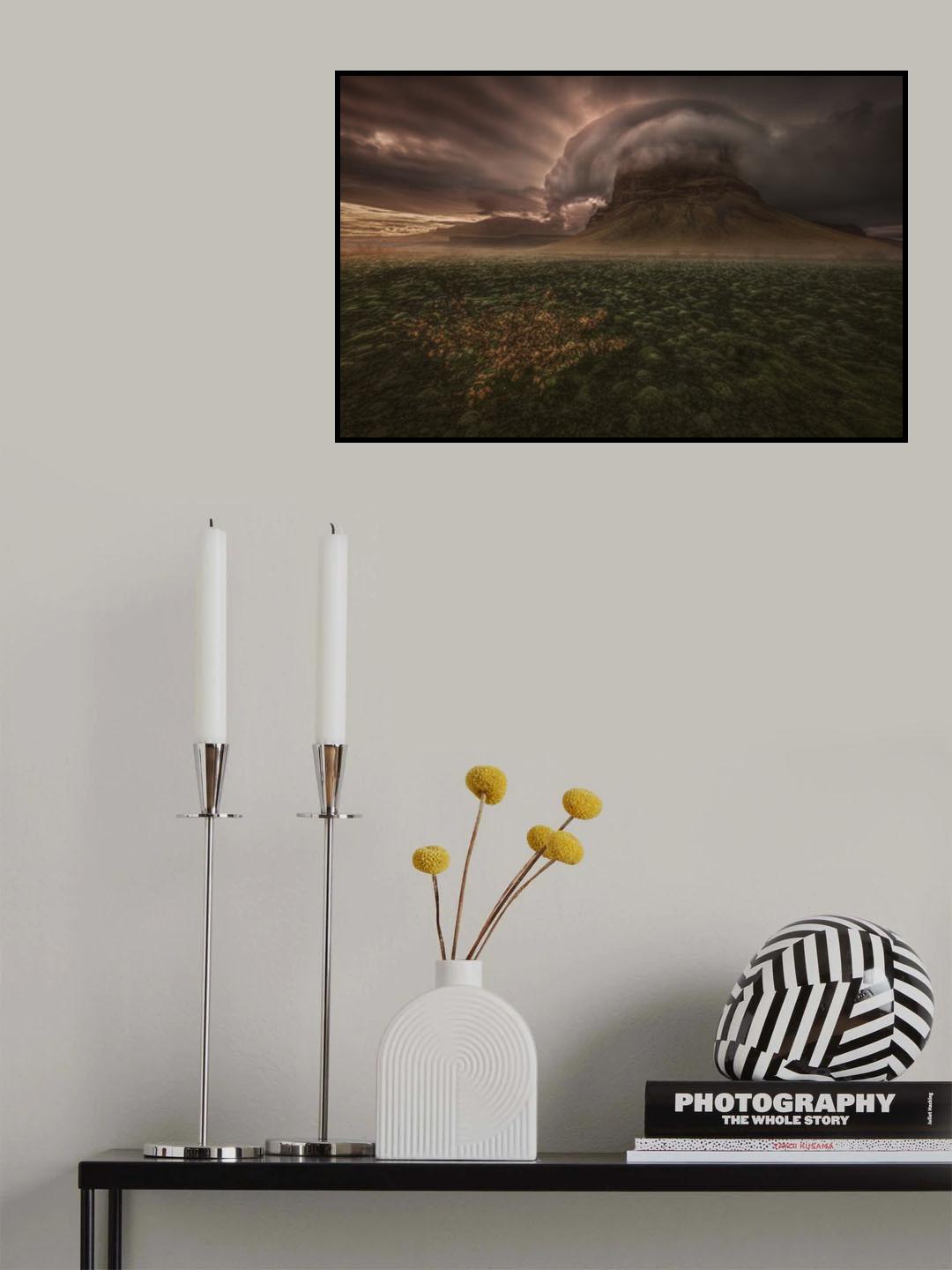 Lómagnúpur cloud cap Poster och Canvastavla