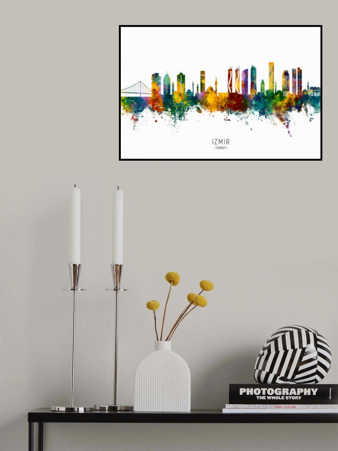 Izmir Turkey Skyline Poster och Canvastavla