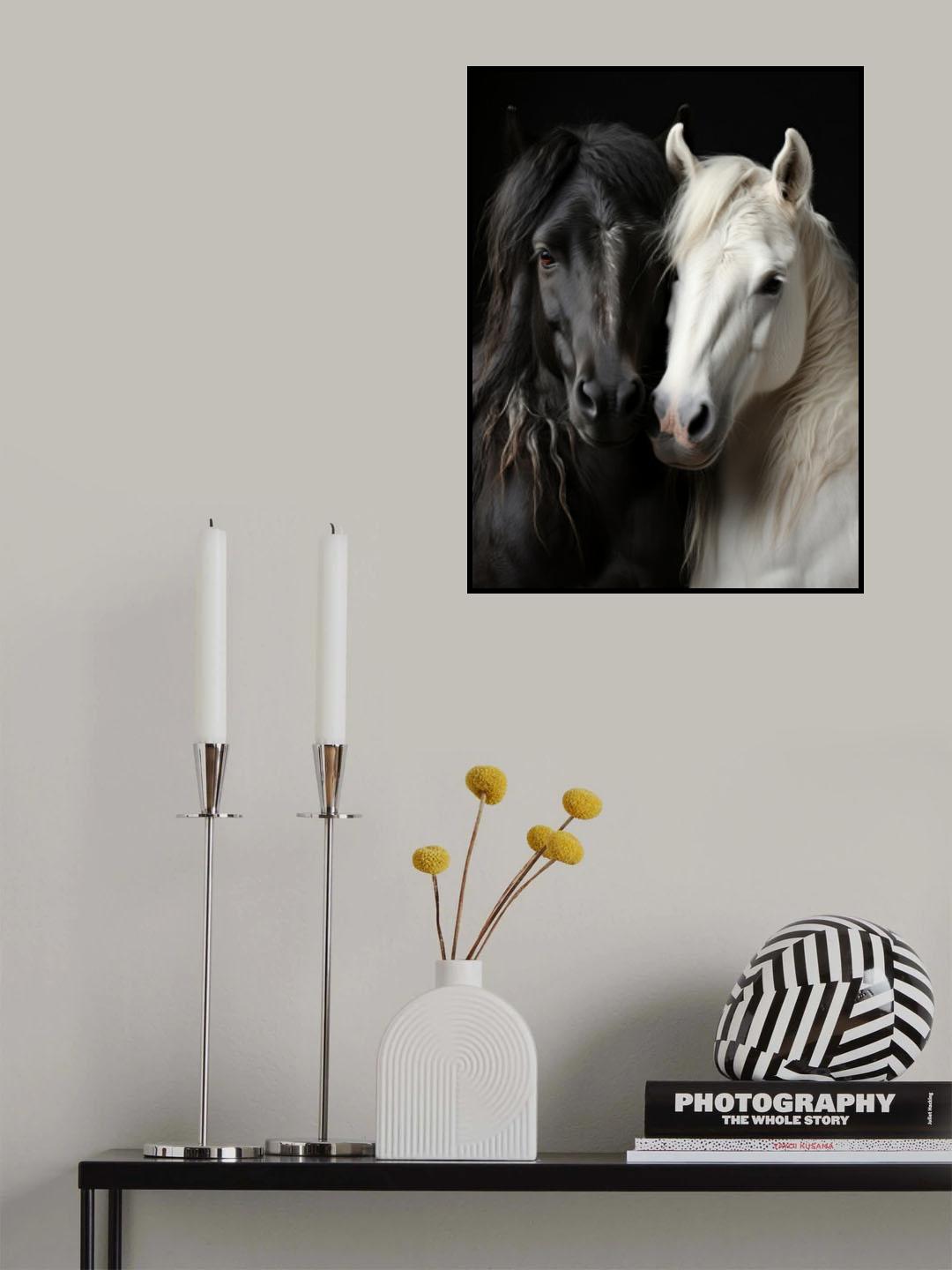 Bw Horses 3 Poster och Canvastavla
