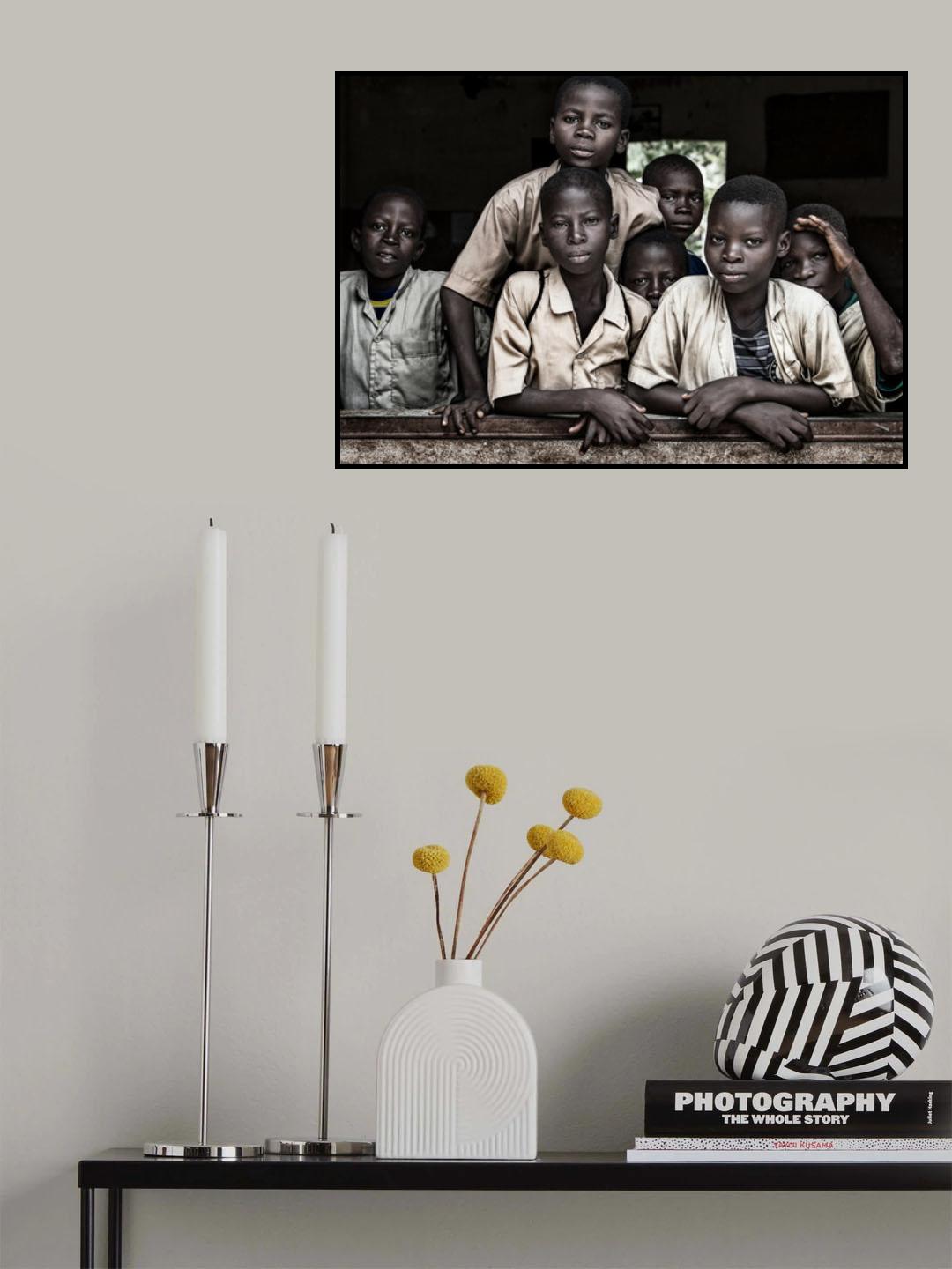 Boys at school in Benin Poster och Canvastavla