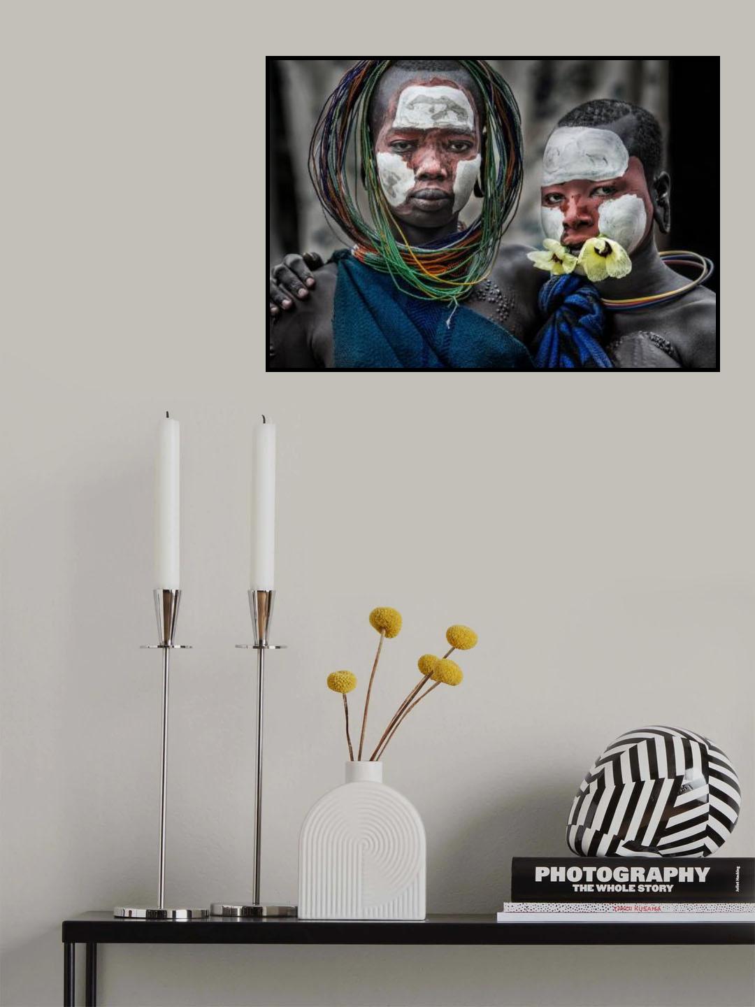 Surmi tribe girls. Poster och Canvastavla