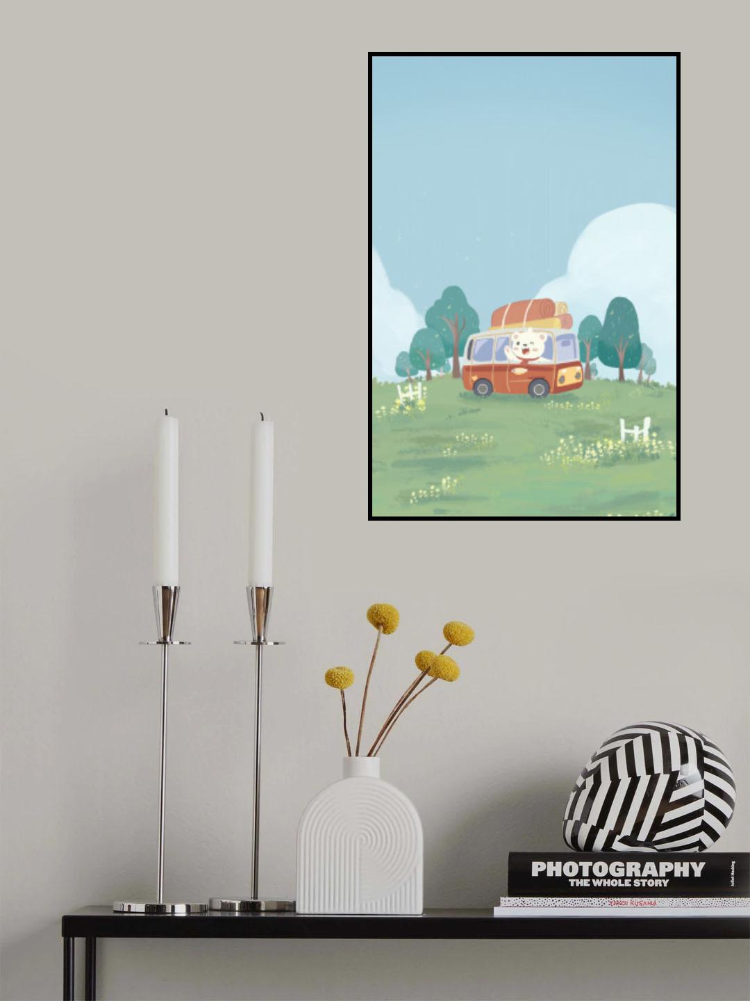 Bear's Picnic Day Out Poster och Canvastavla