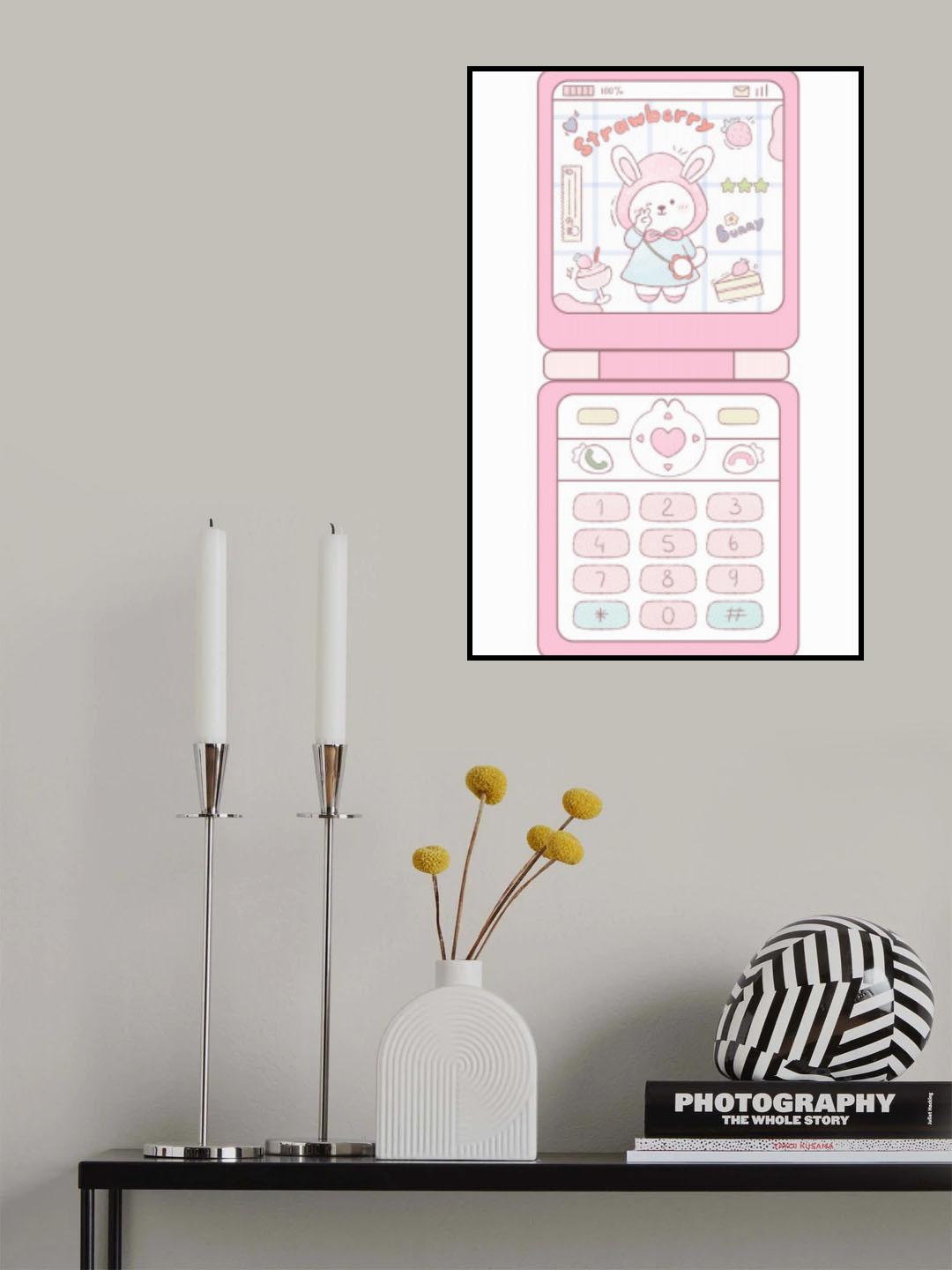 Pink Phone Y2k Poster och Canvastavla