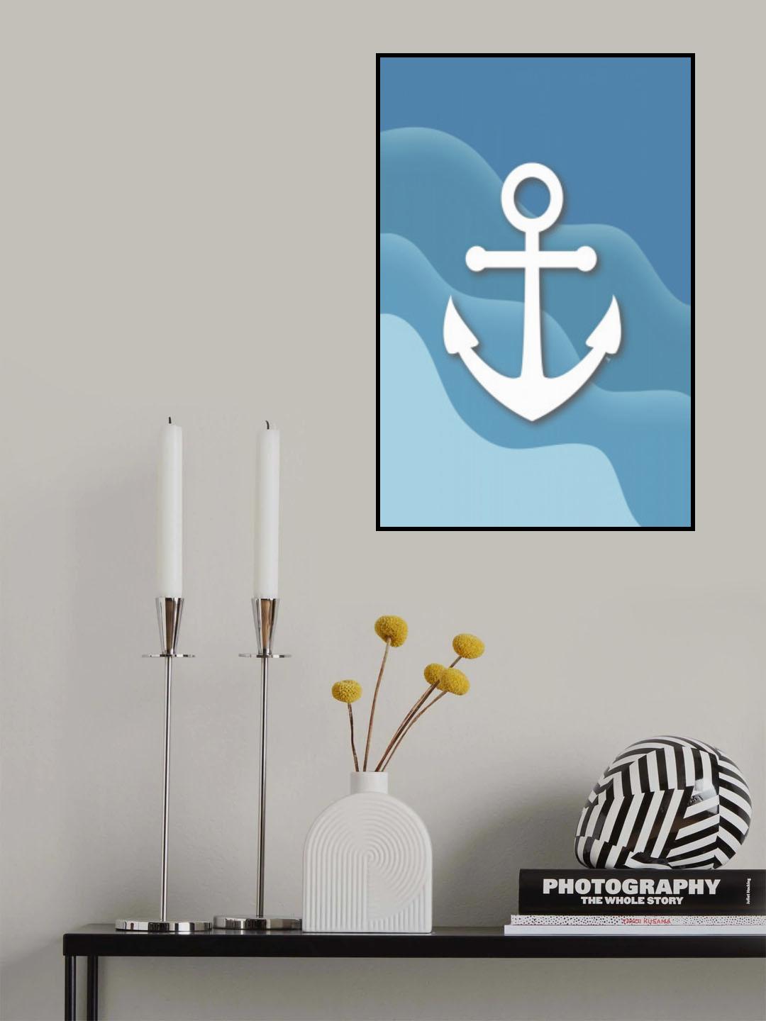 Blue Anchor Poster och Canvastavla