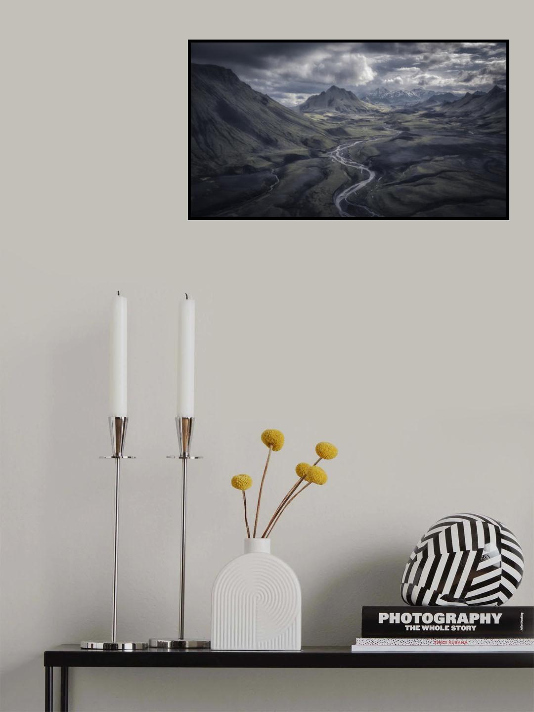 Icelandic Highland: Amidst A Thunderstorm Poster och Canvastavla