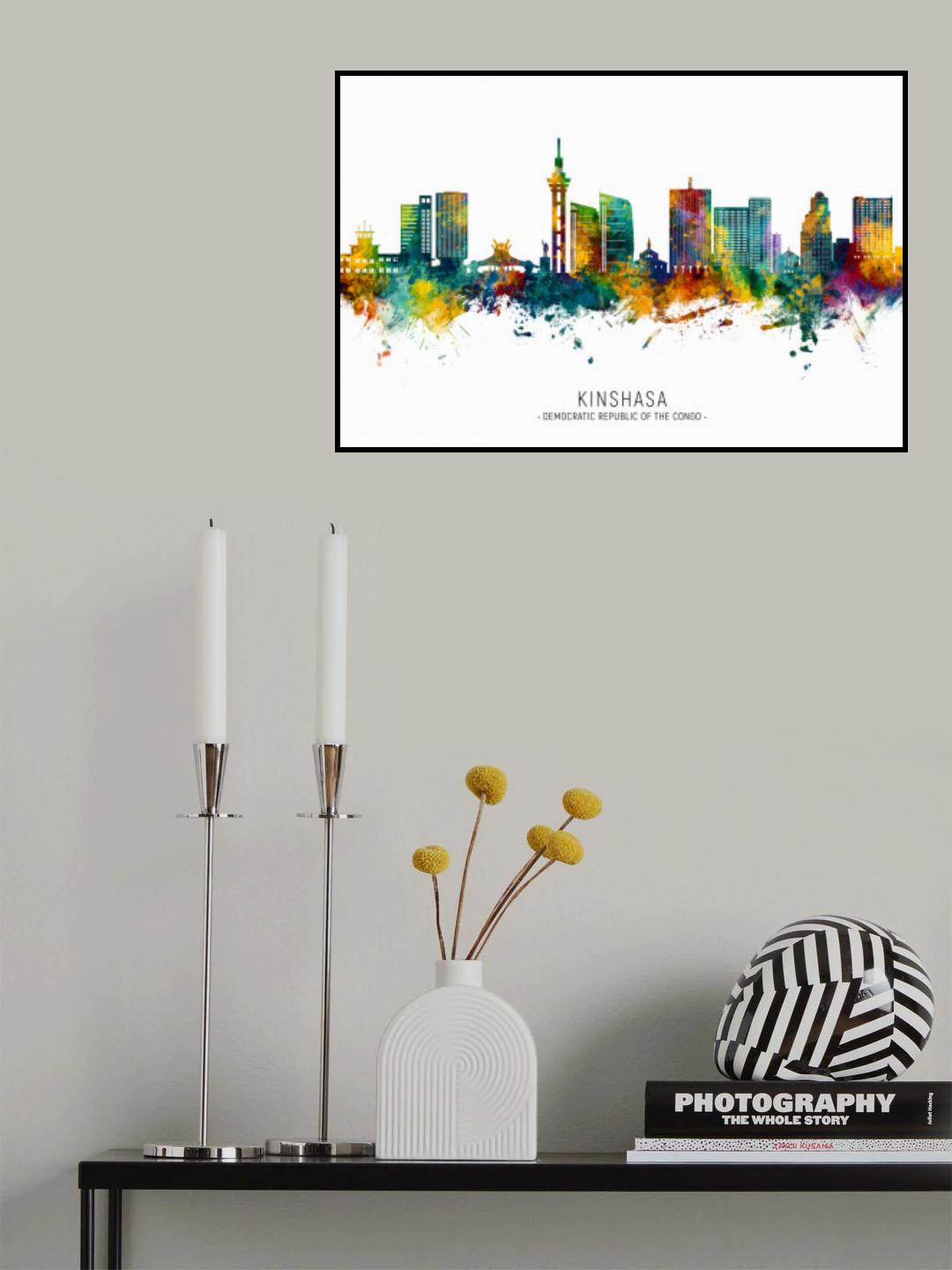 Kinshasa Democratic Republic of the Congo Skyline Poster och Canvastavla