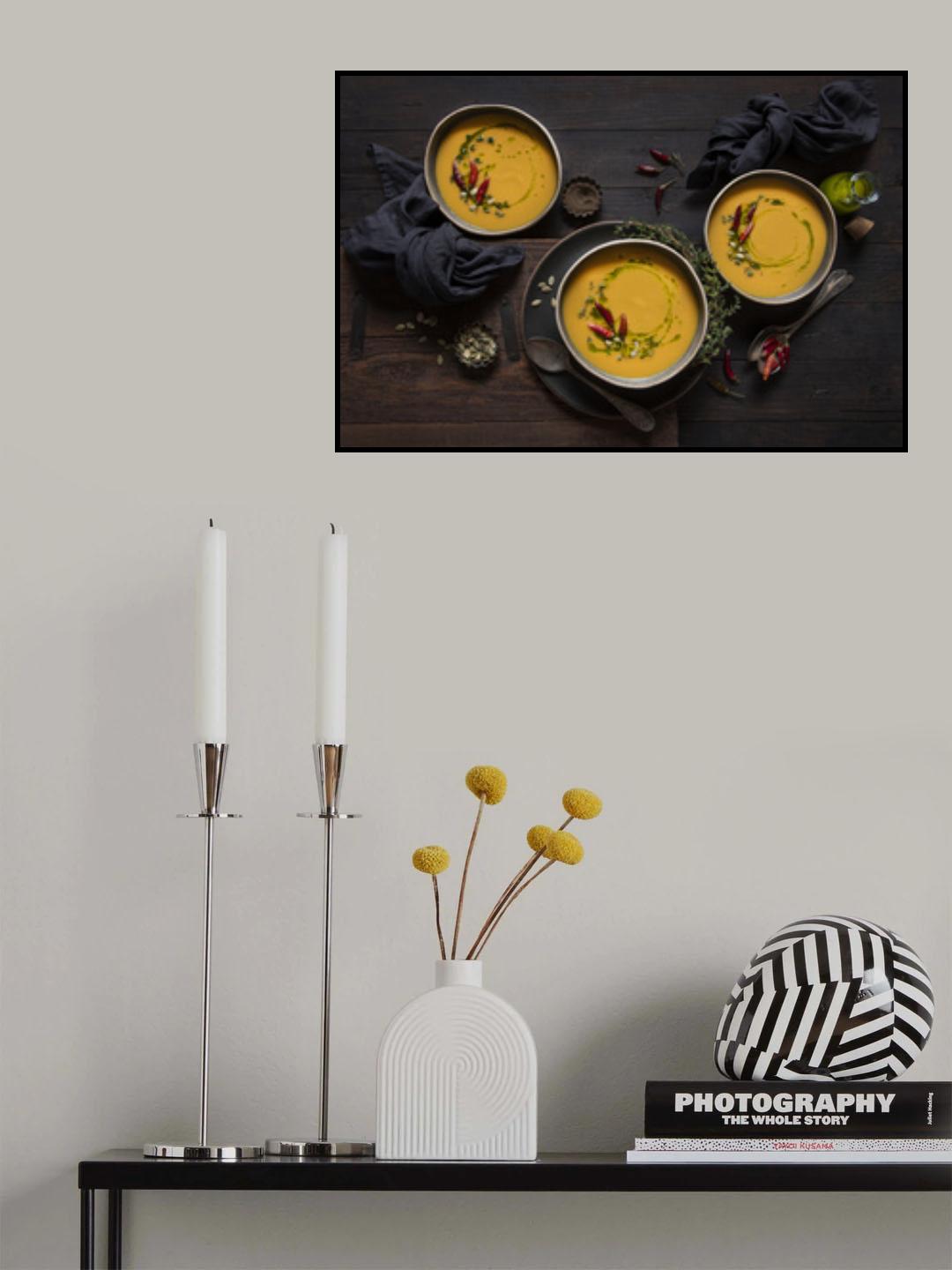 Leek and pumpkin spicy soup Poster och Canvastavla