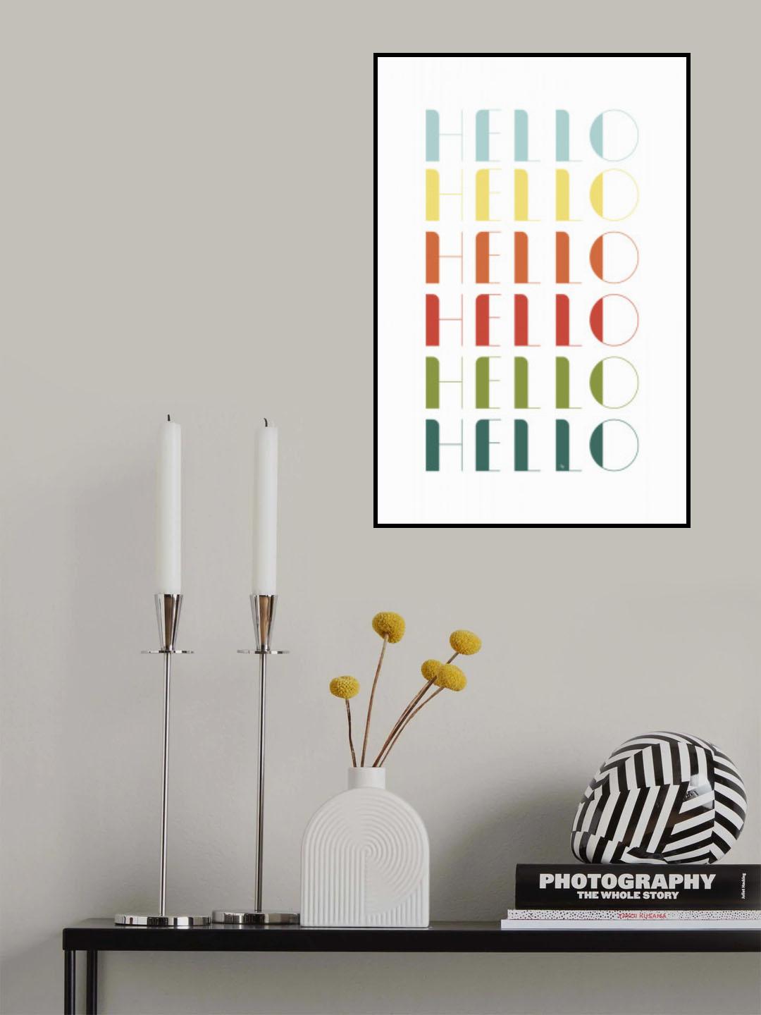 Retro Hello Poster och Canvastavla