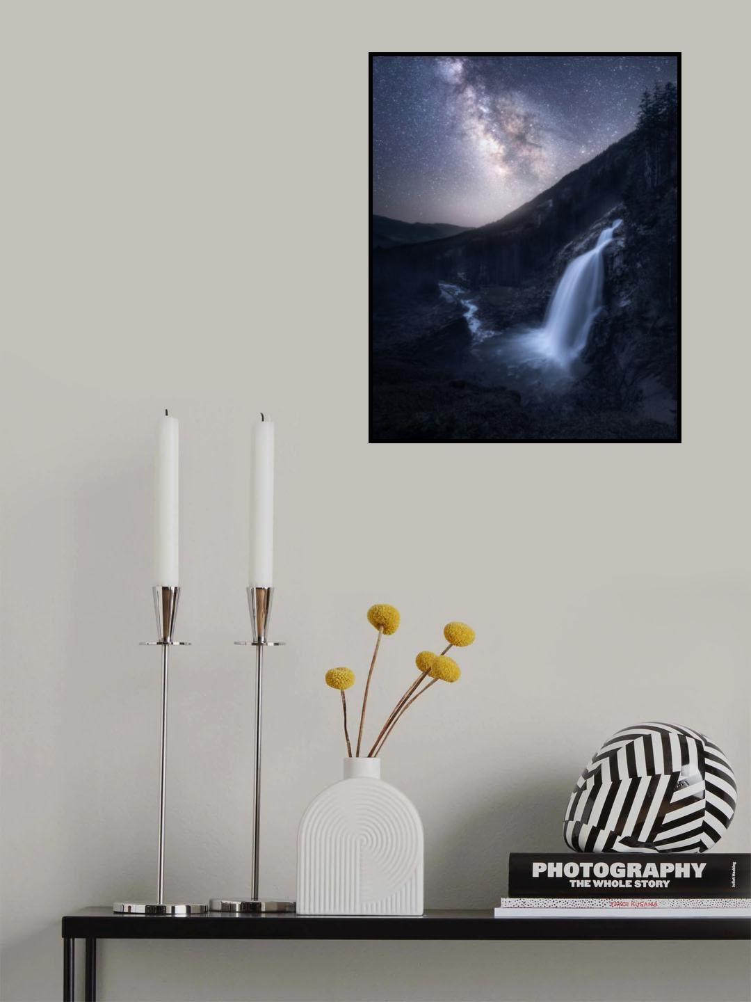 Starry Night in the Alps Poster och Canvastavla