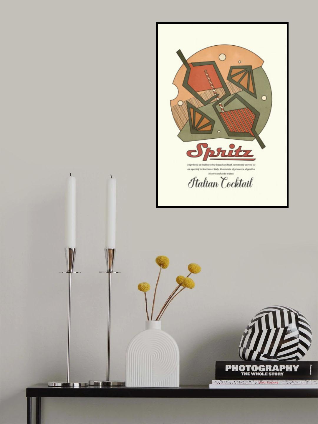 Geometrical spritz print Poster