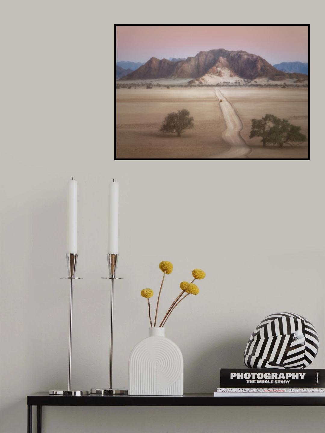 Desert Road to Sand Dune Poster och Canvastavla