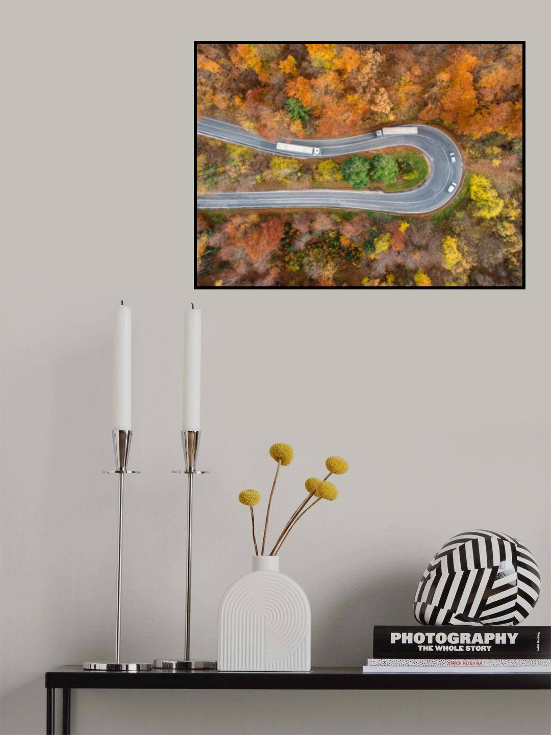 Autumn bend Poster och Canvastavla