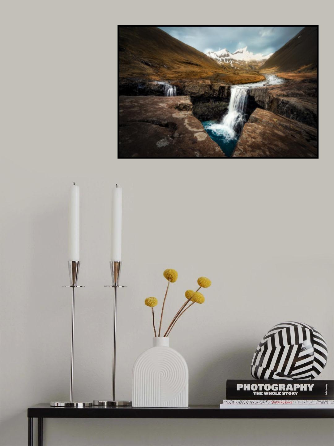 Skútafoss, Iceland Poster och Canvastavla