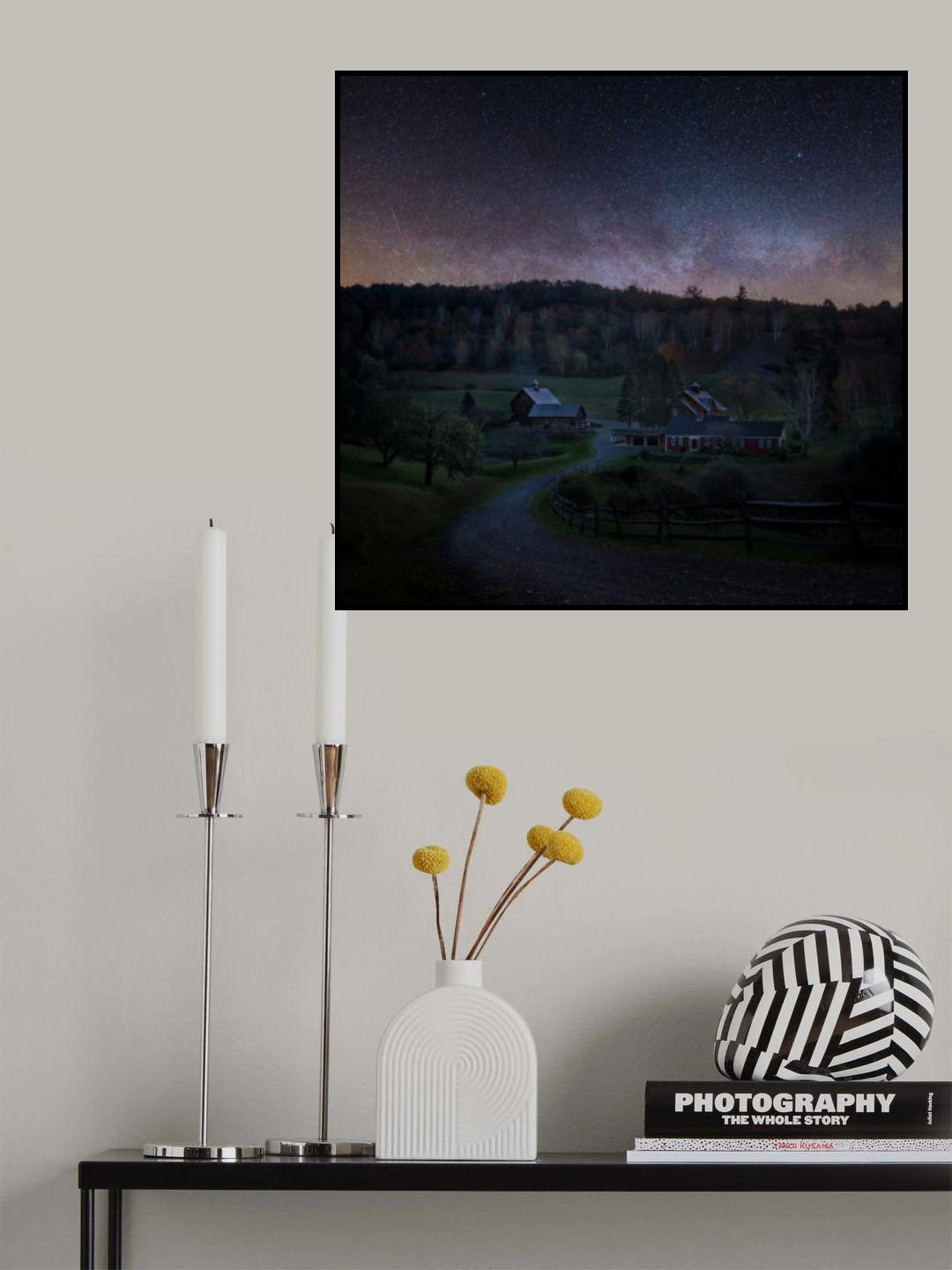 Rural Night Serenity Poster och Canvastavla