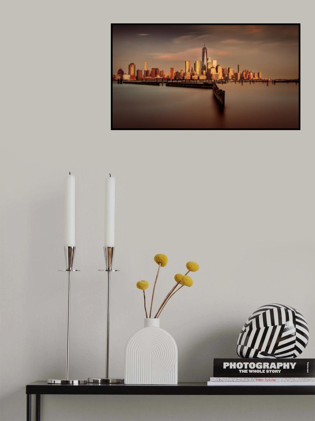 Lower Manhattan Radiance Poster och Canvastavla