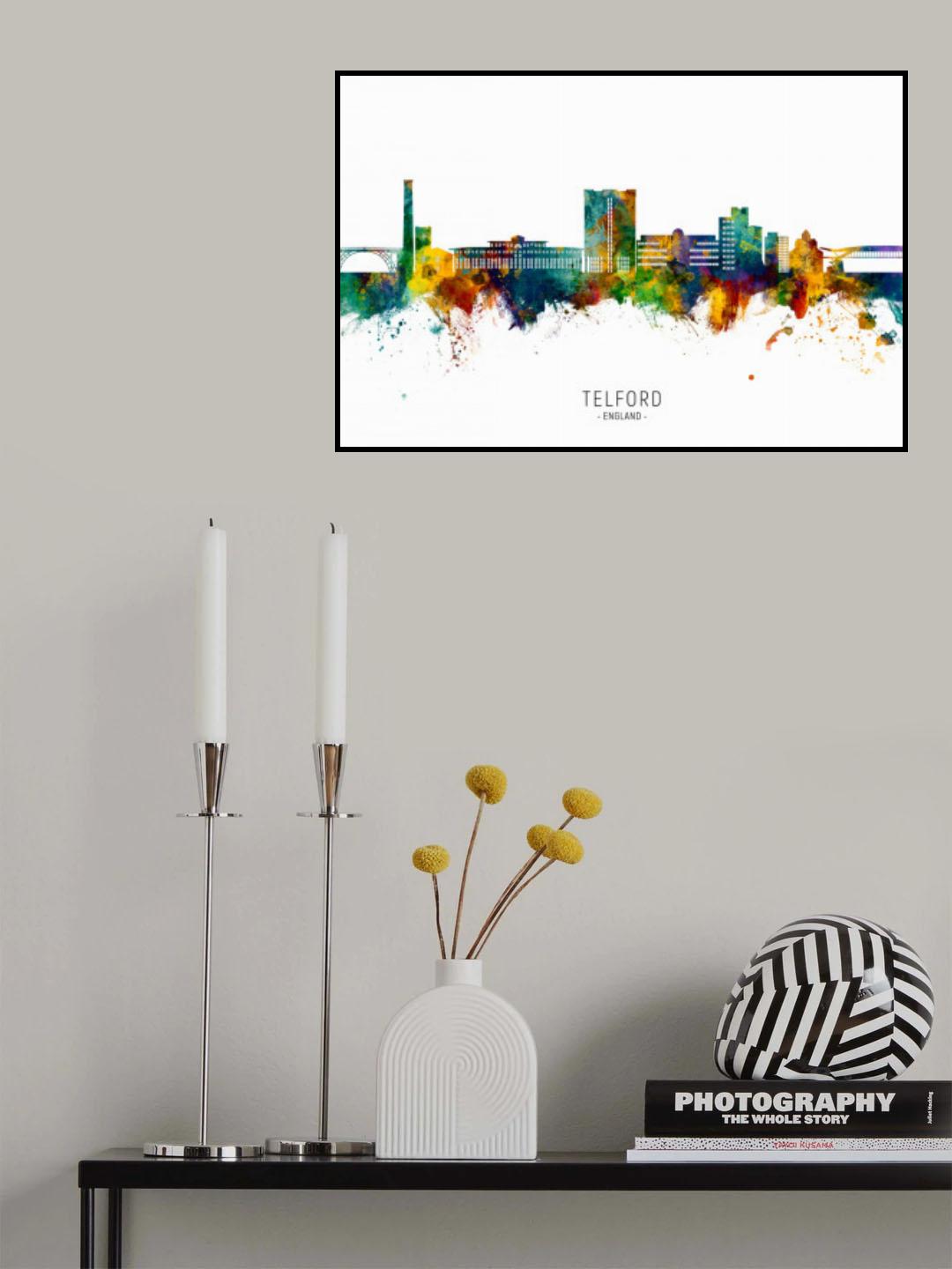 Telford England Skyline Poster och Canvastavla