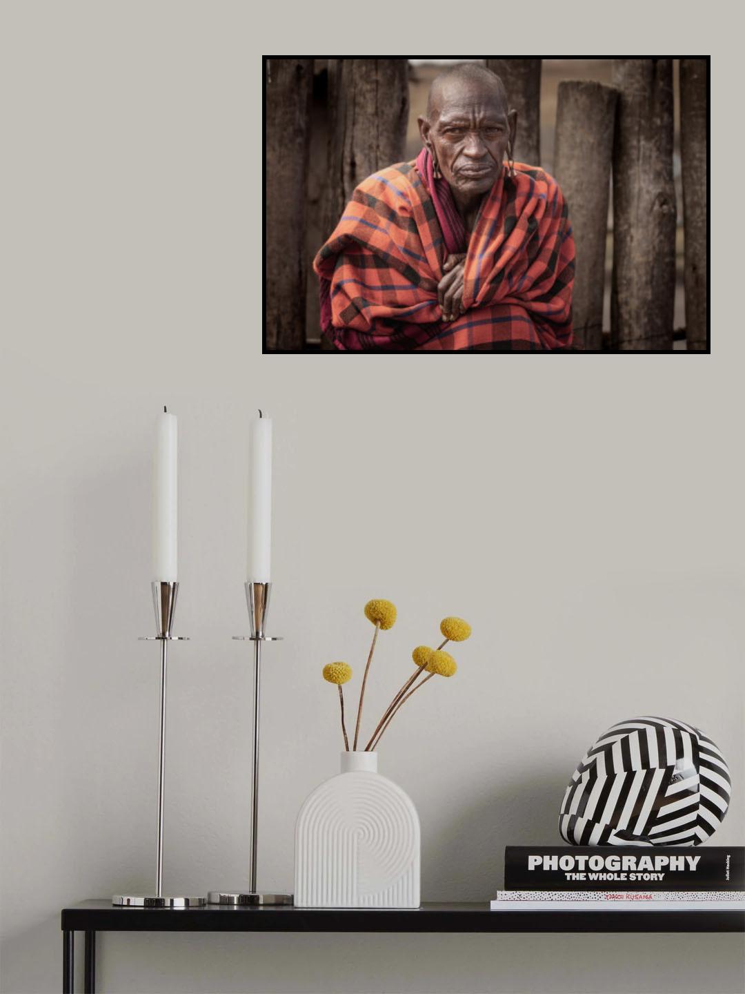 Masai Chief Poster och Canvastavla
