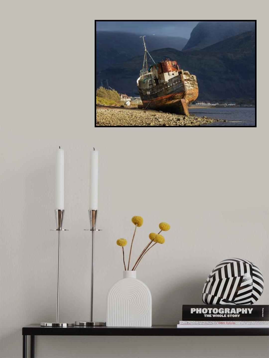 Shipwreck at Corpach Poster och Canvastavla