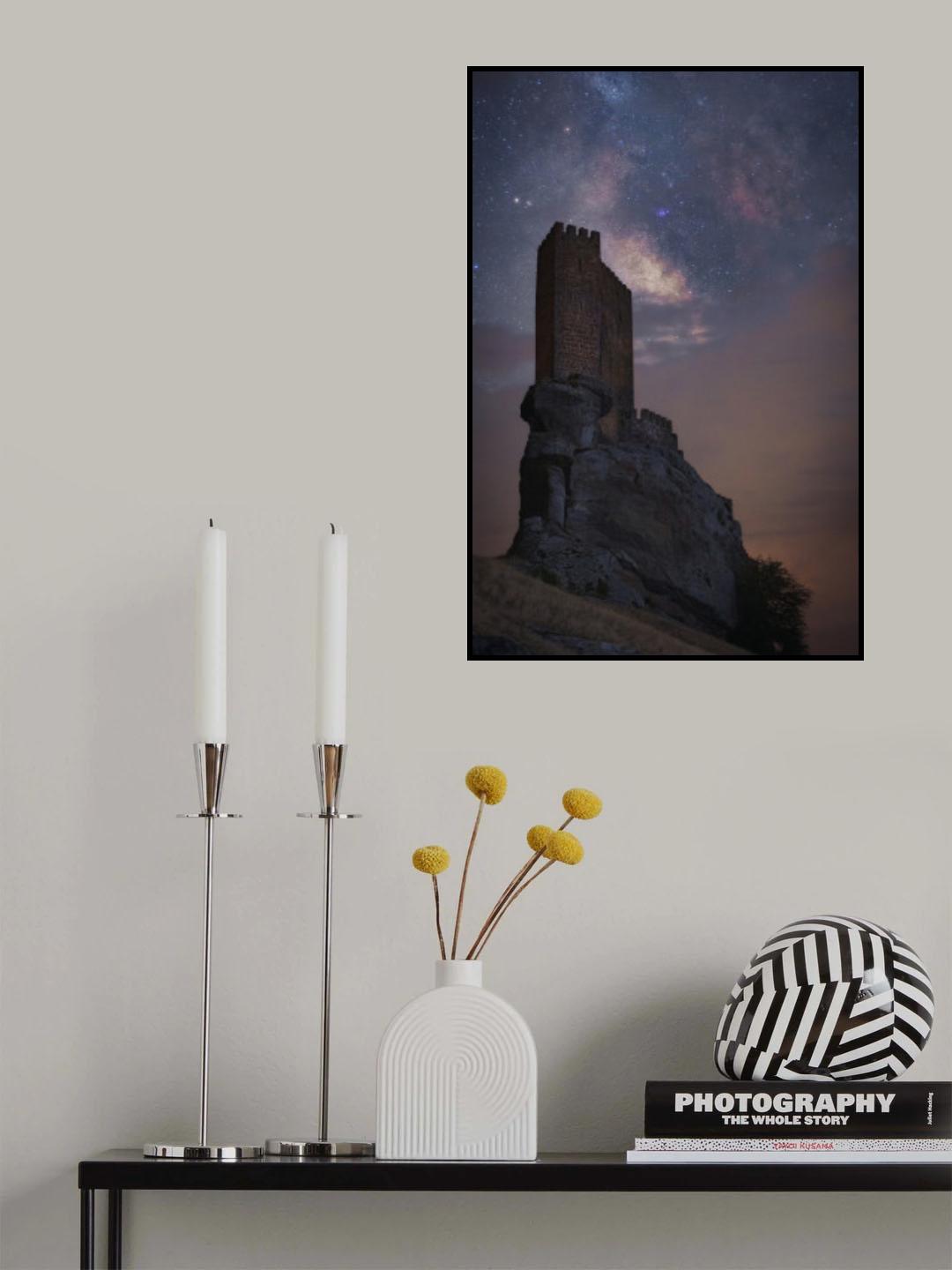 Semi-skimmed milky way over the castle Poster och Canvastavla