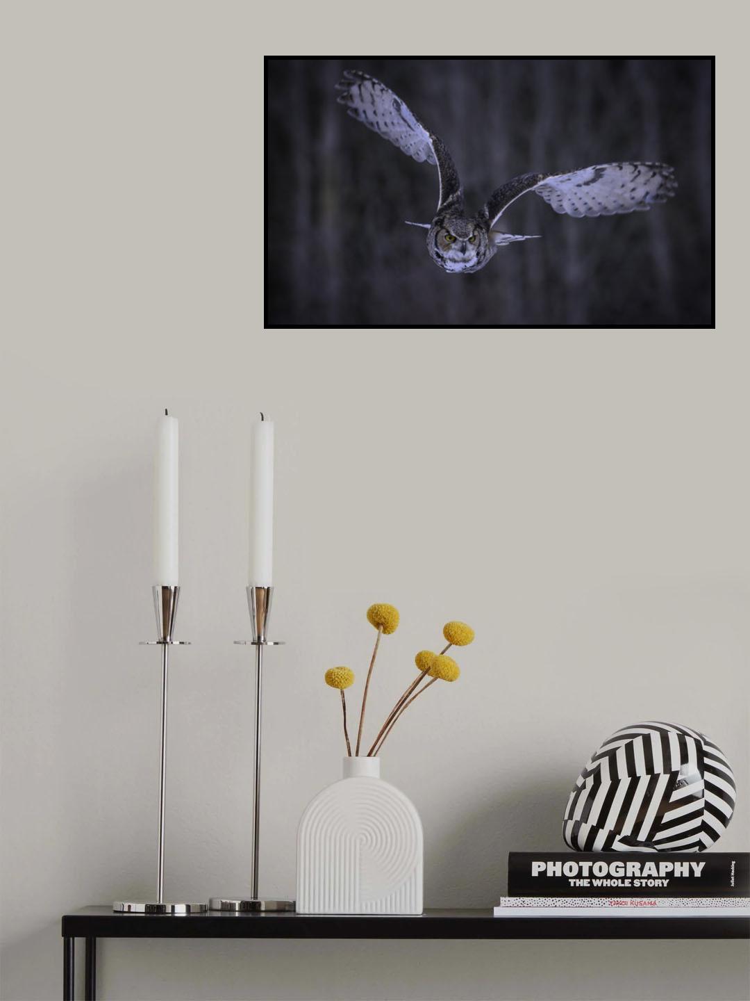 Great Horned Owl Poster och Canvastavla