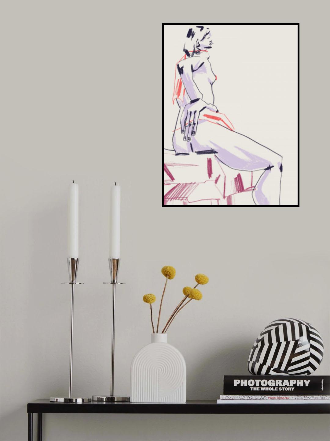 Girl Posing Poster och Canvastavla
