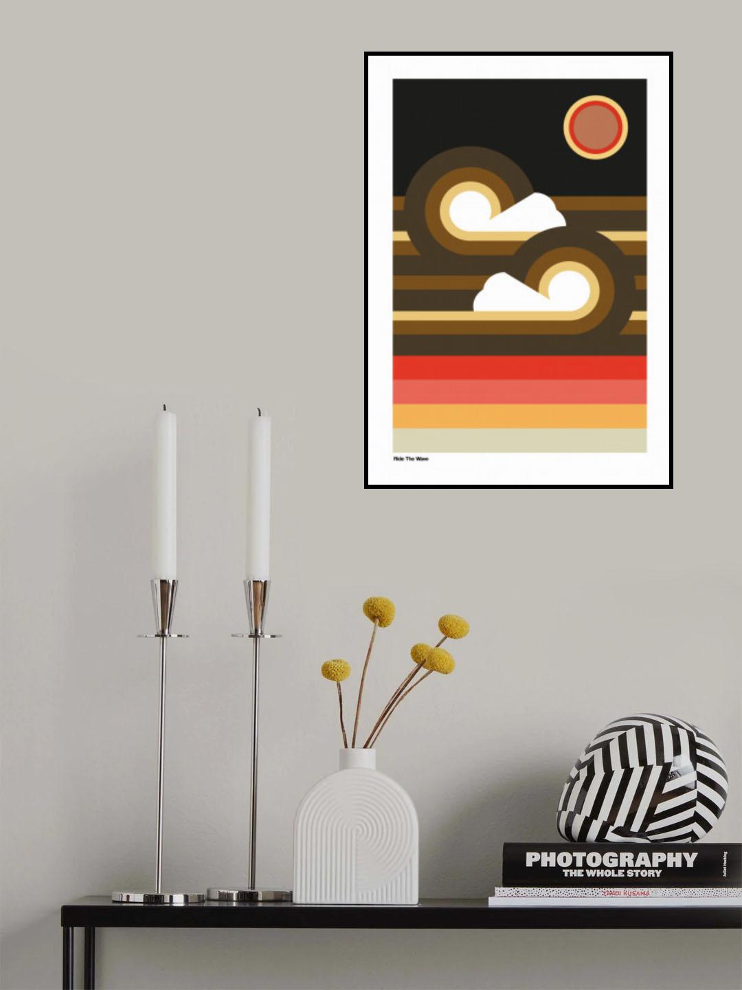Ride The Wave Sunset Poster och Canvastavla