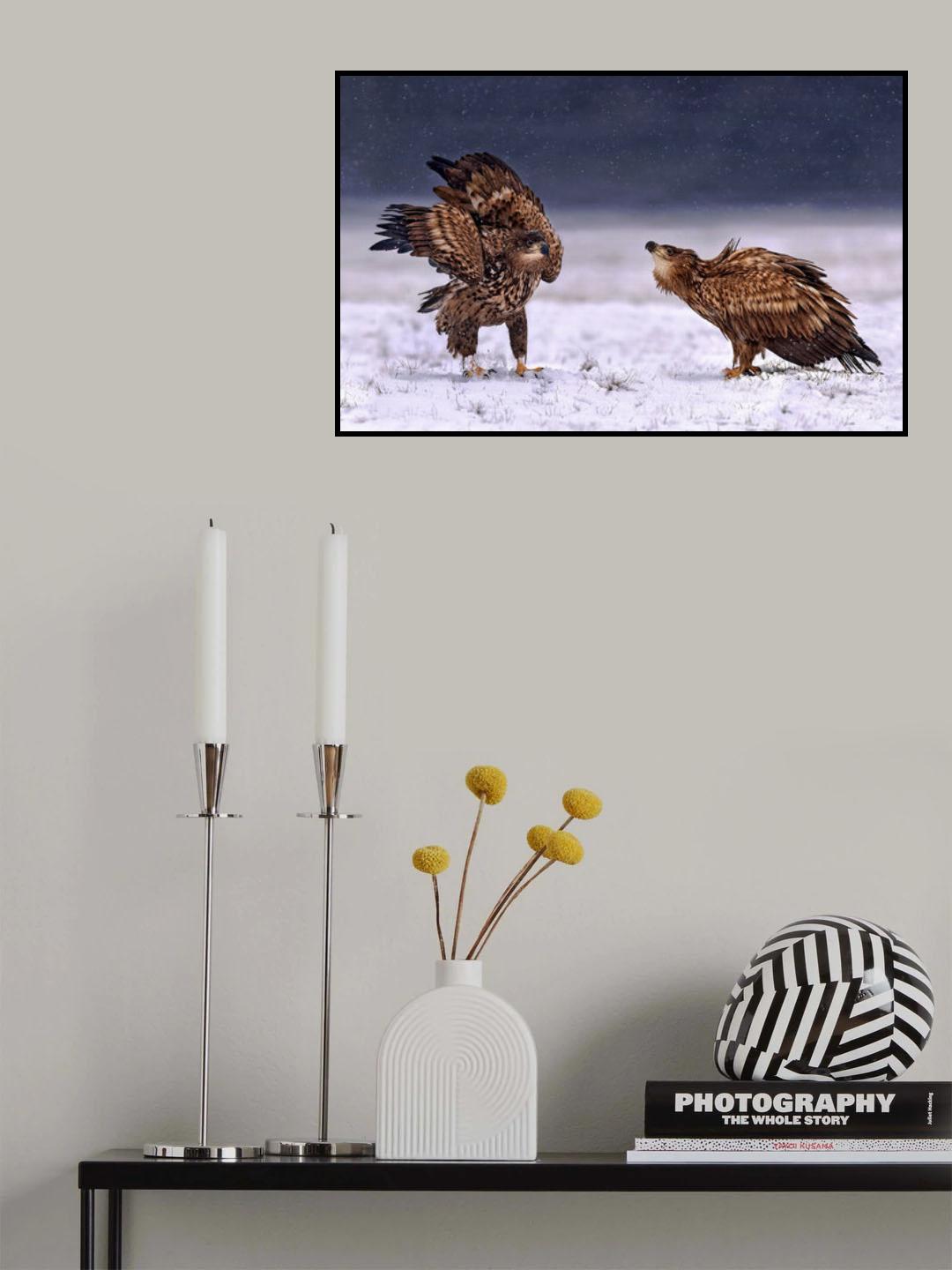 Enjoying the snow Poster och Canvastavla