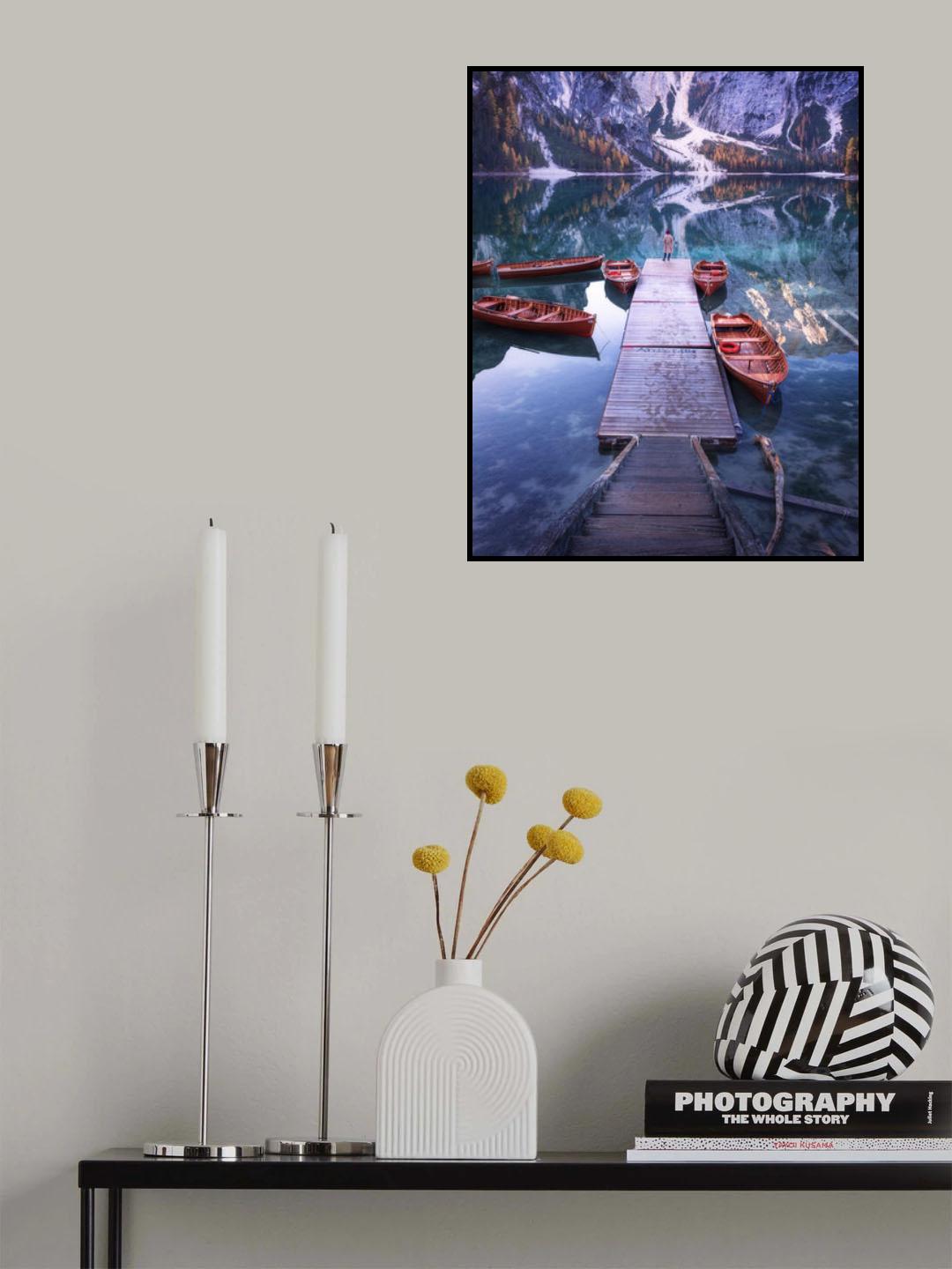 Lago di Braies Poster och Canvastavla