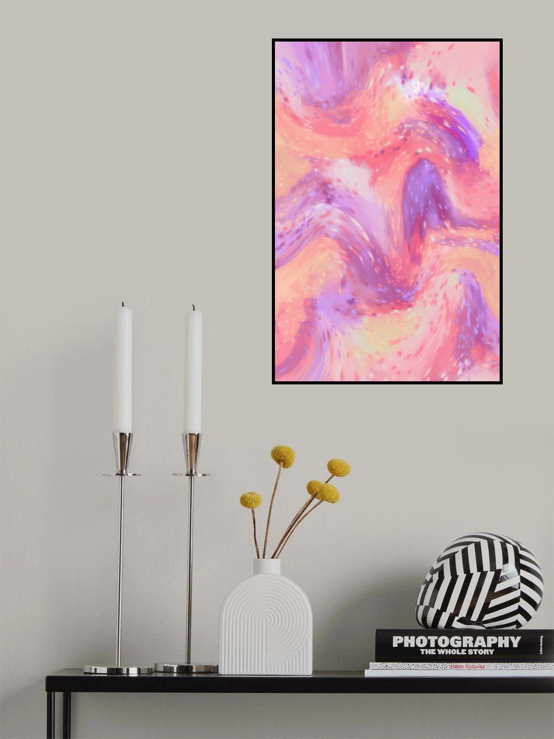 Pastel Space Pattern Poster och Canvastavla