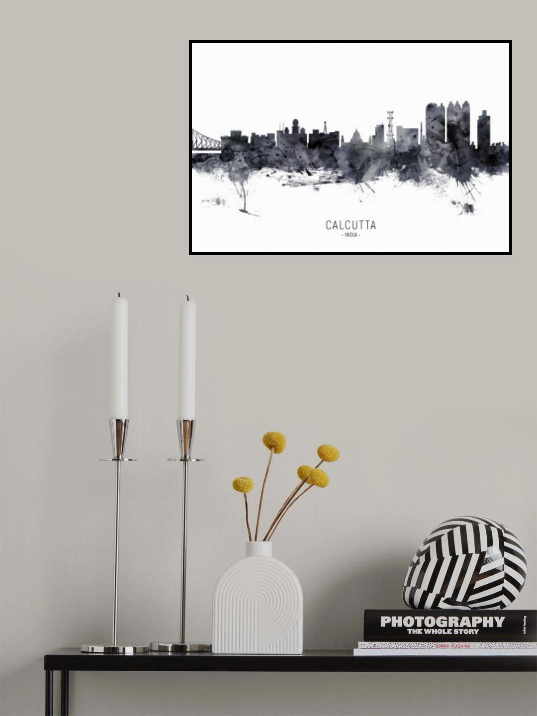 Kolkata (Calcutta) India Skyline Poster och Canvastavla