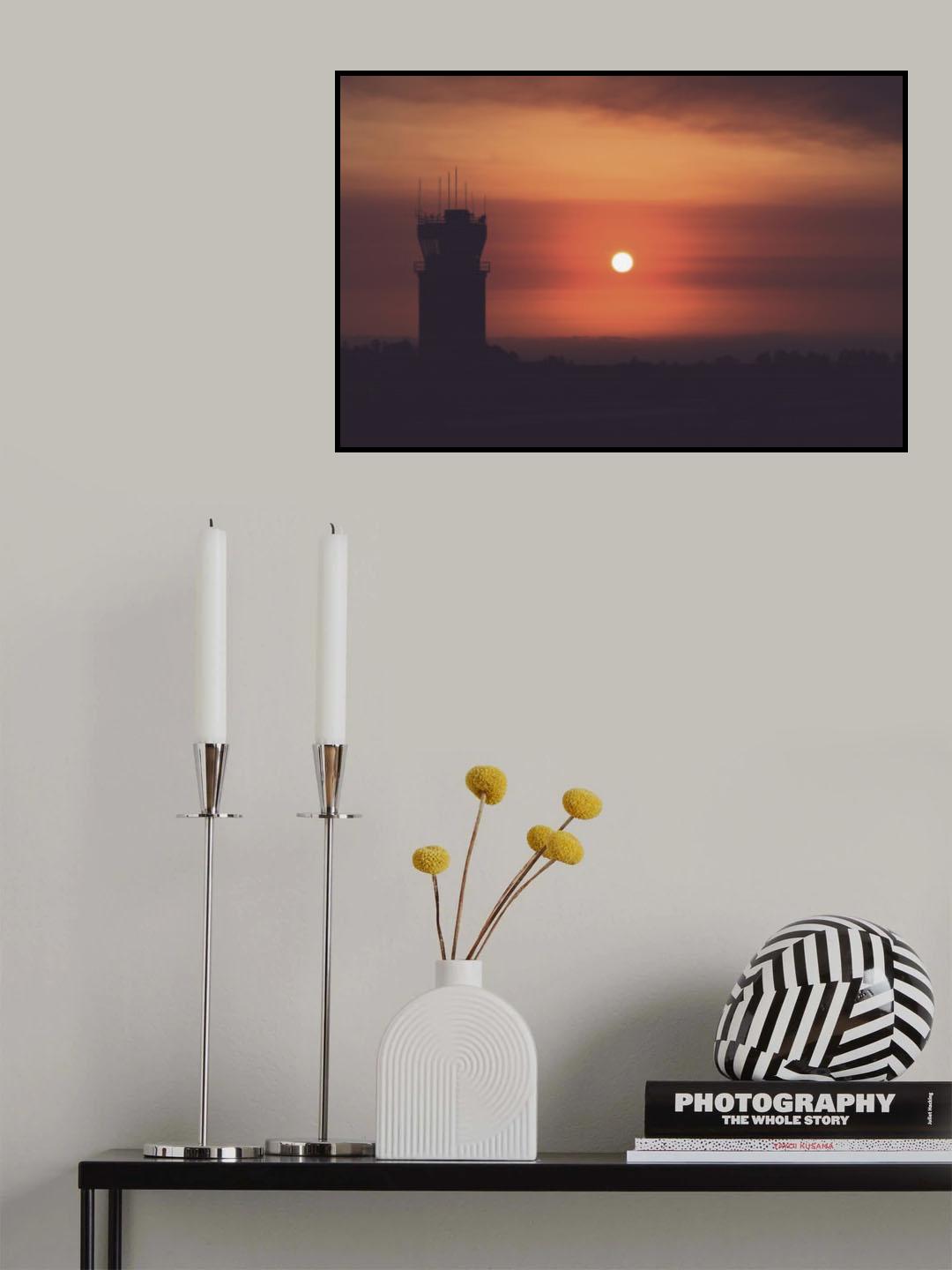 Orange Airport Poster och Canvastavla