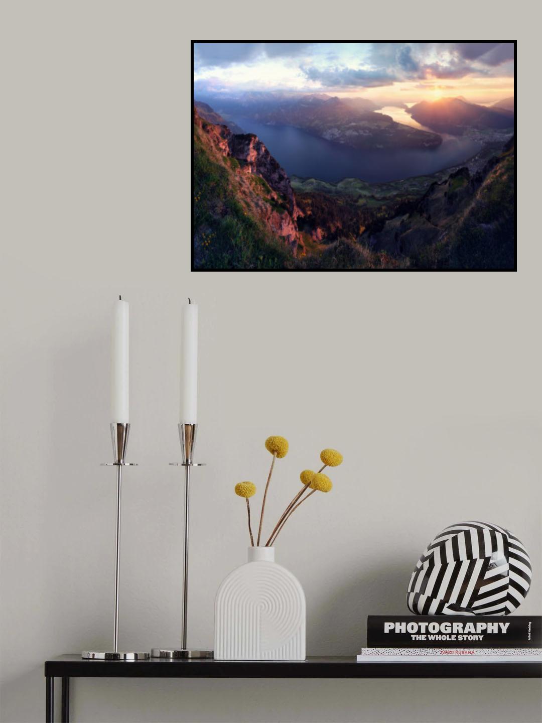 Fjord of Switzerland Poster och Canvastavla