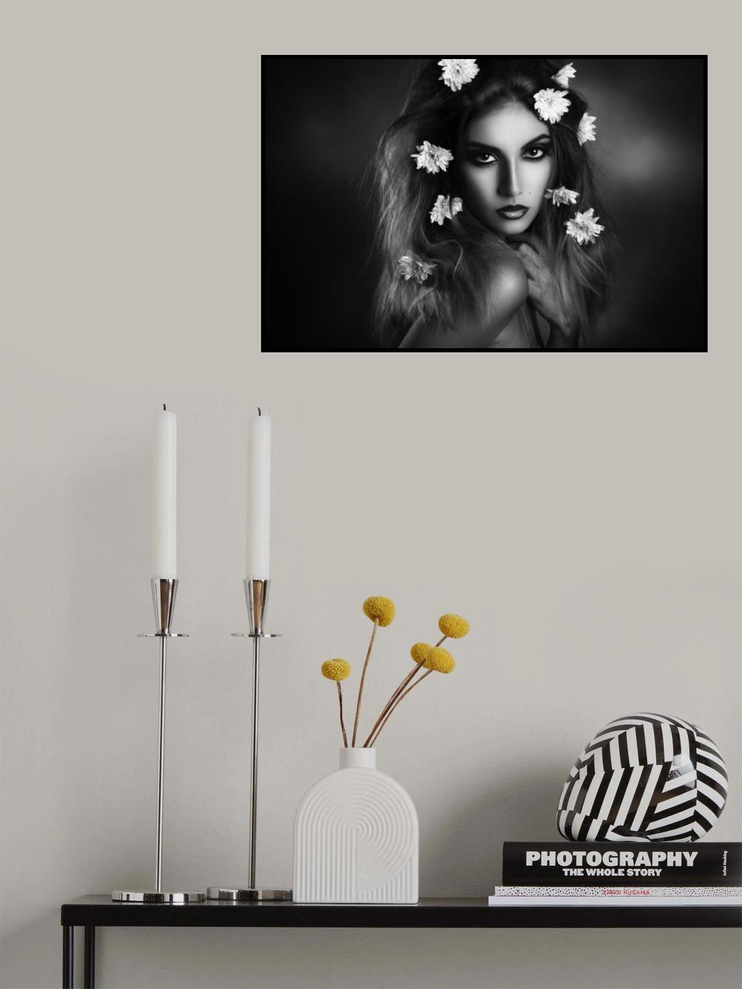 With flowers in her hair Poster och Canvastavla