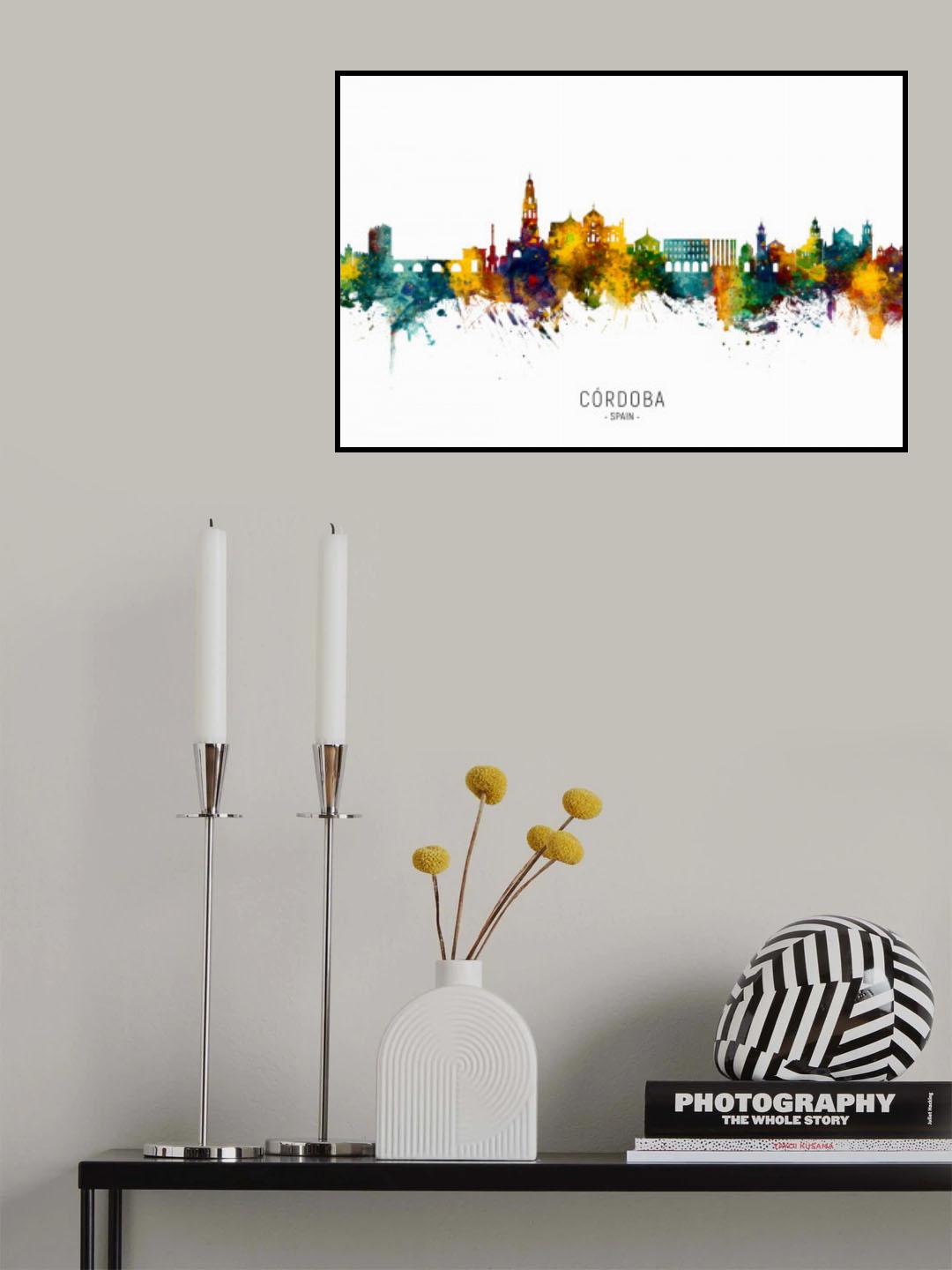 Córdoba Spain Skyline Poster och Canvastavla