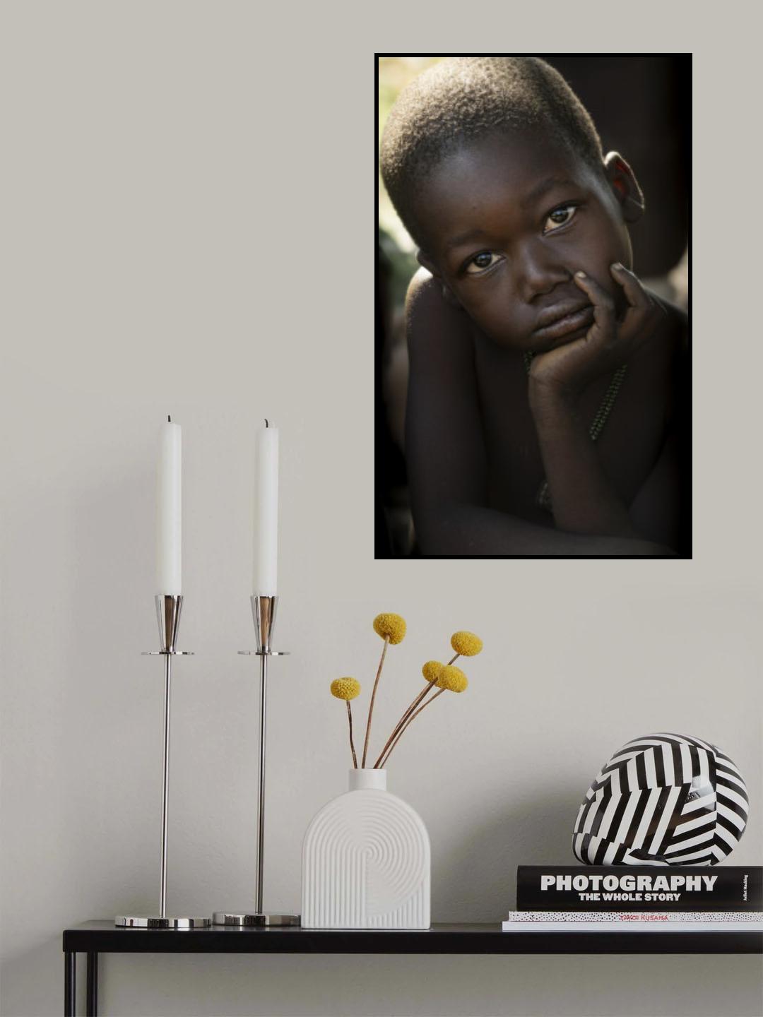 little boy of the dupá ethnic group in northern Cameroon Poster och Canvastavla