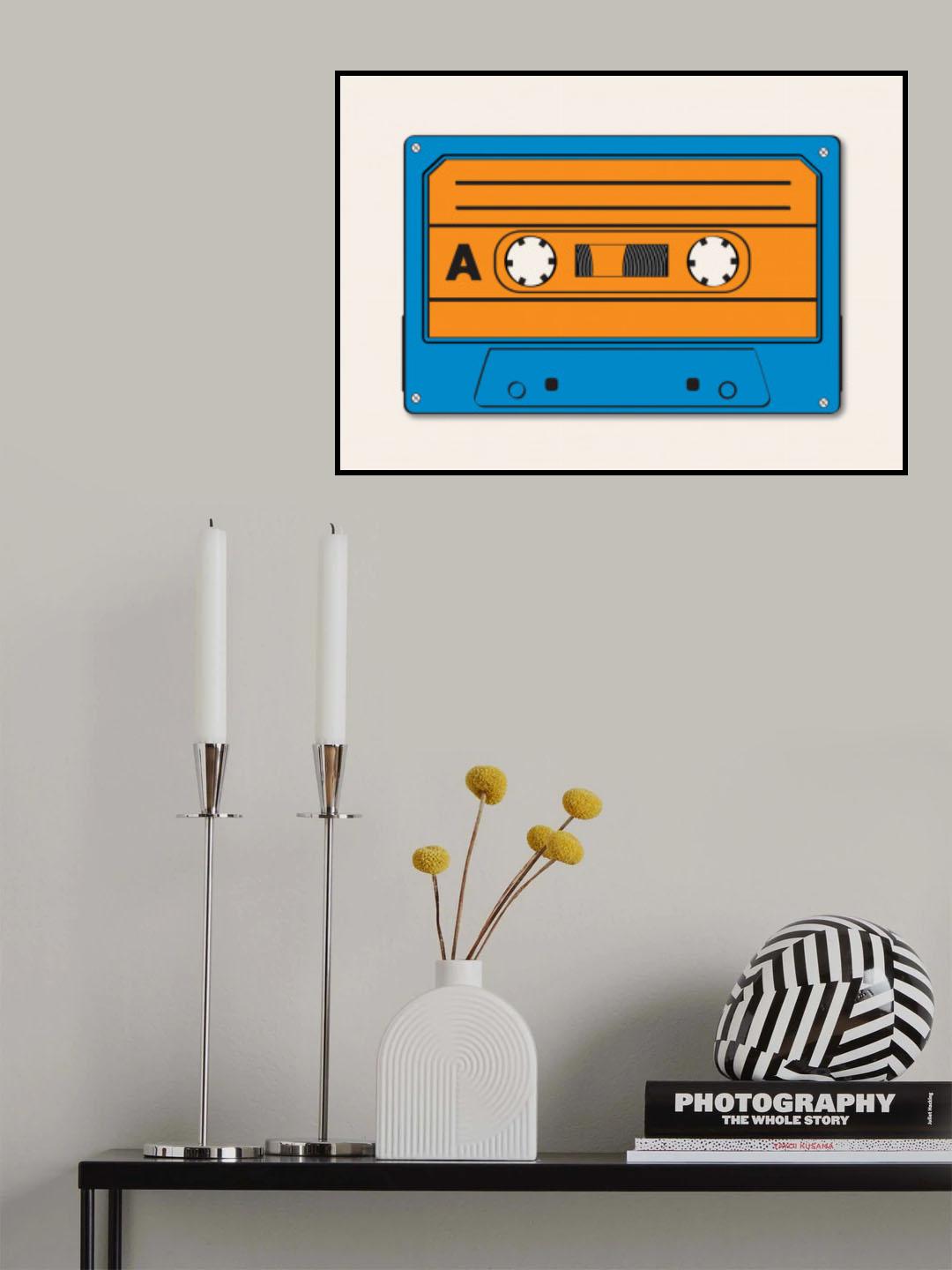 Blue Tape Cassette Poster och Canvastavla