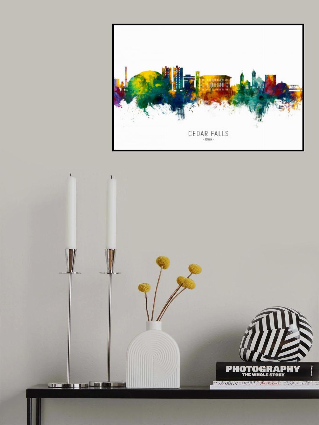 Cedar Falls Iowa Skyline Poster och Canvastavla