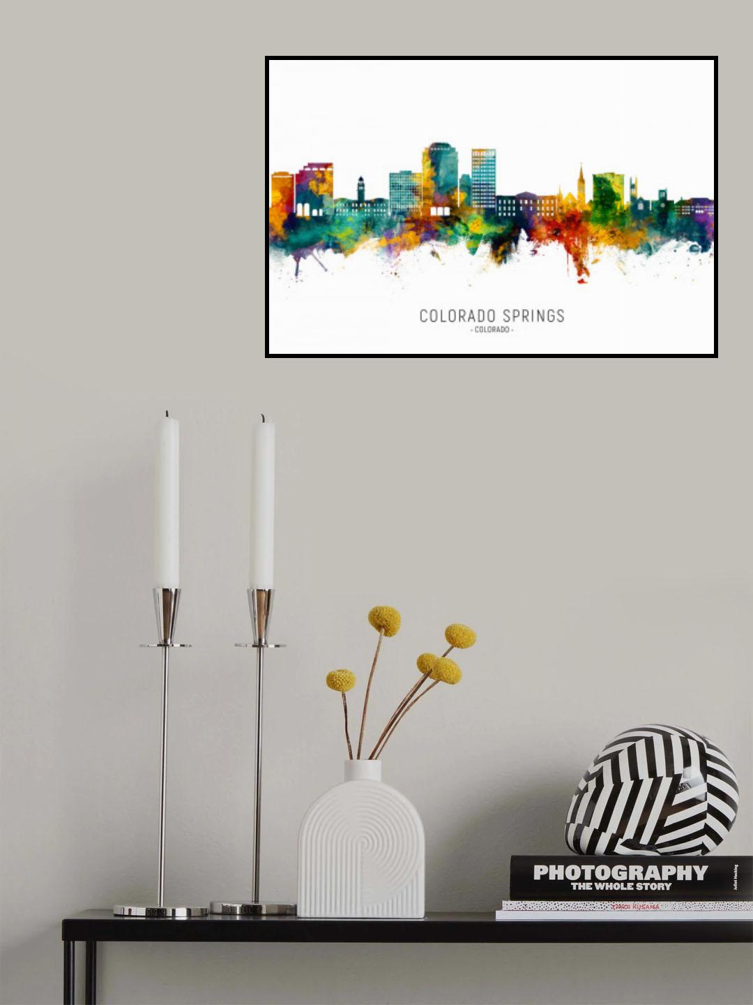 Colorado Springs Colorado Skyline Poster och Canvastavla