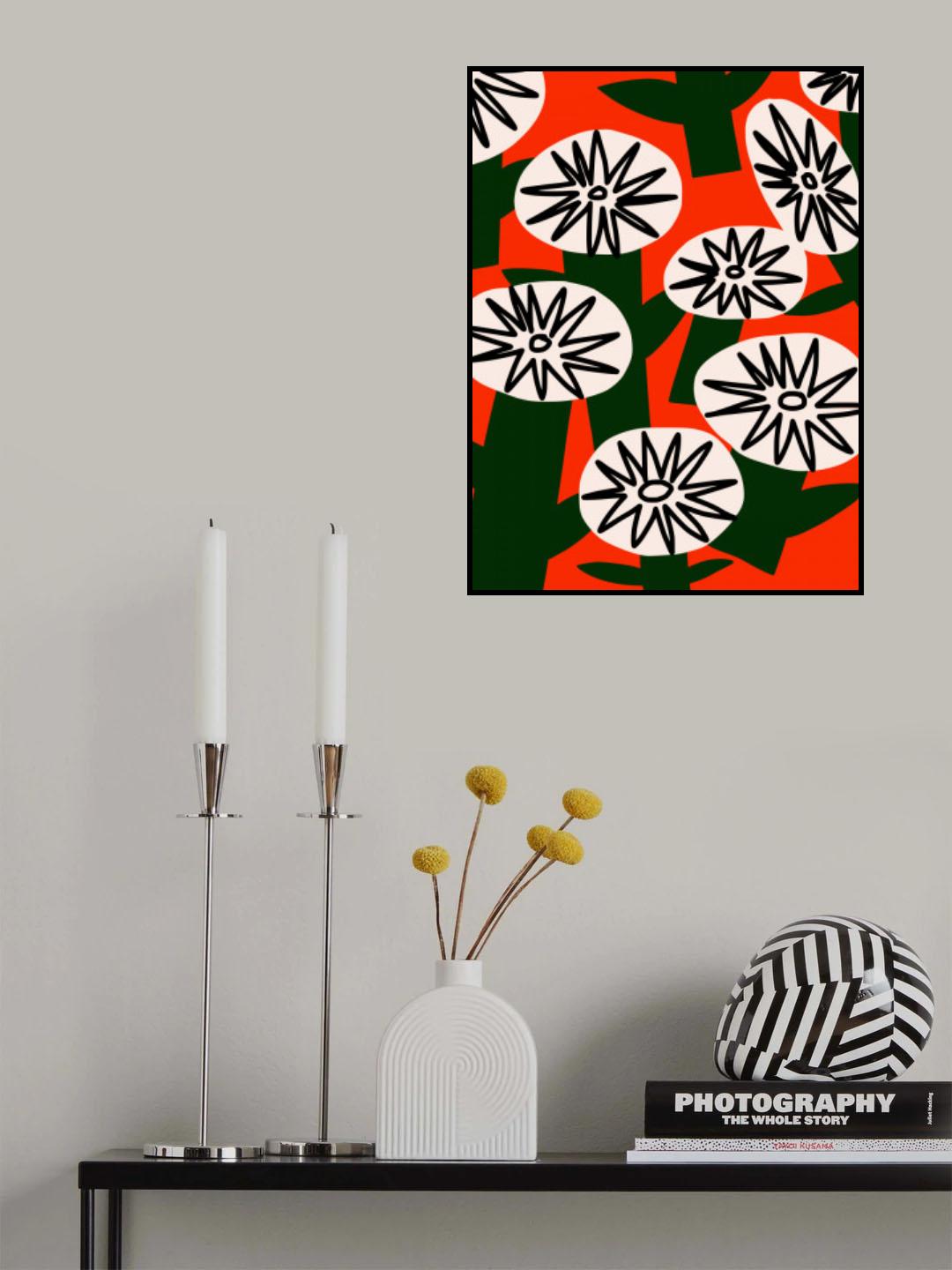 Whimsical Star Bloom Poster och Canvastavla