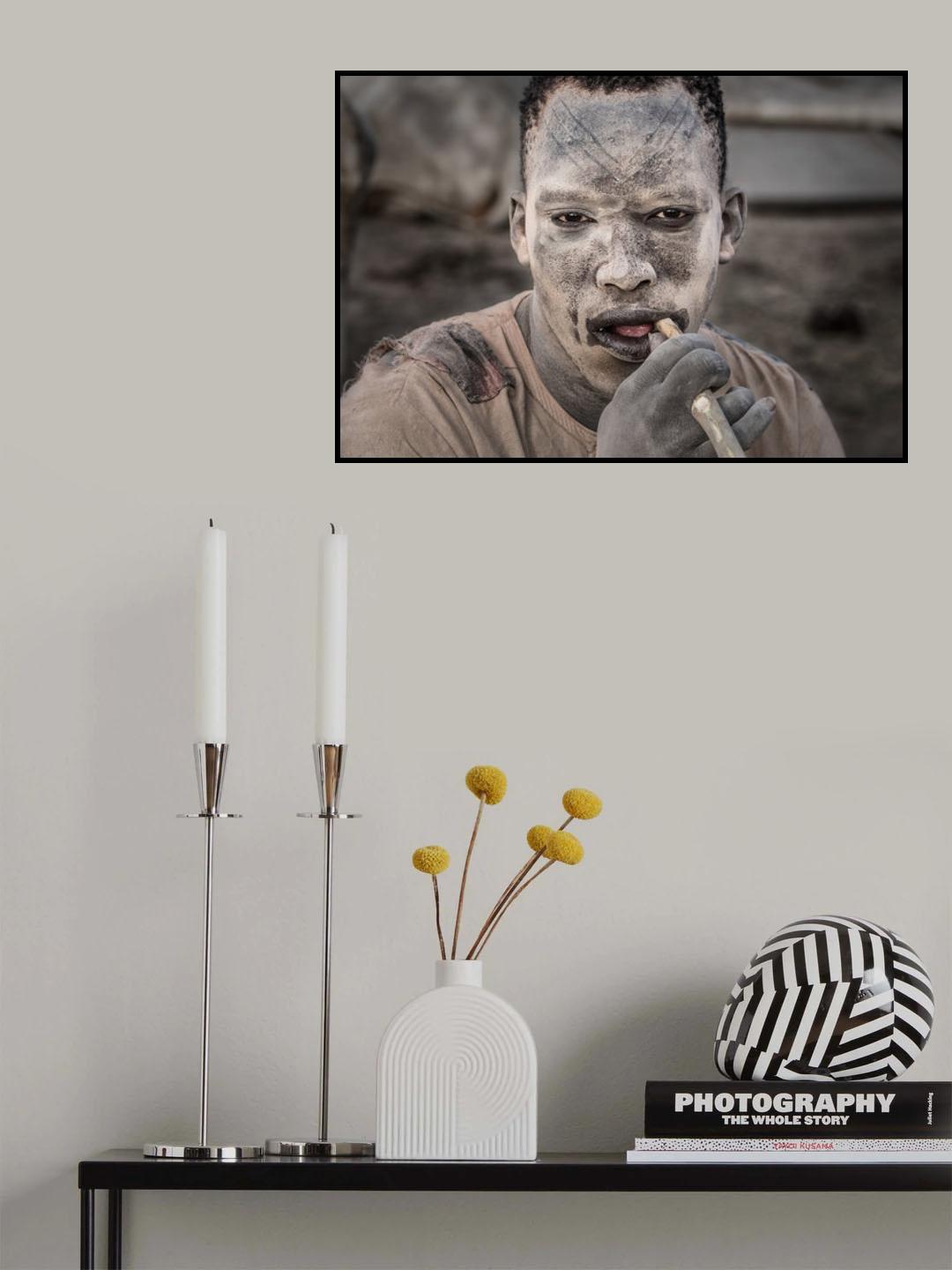 Mundari tribe man - South Sudan Poster och Canvastavla