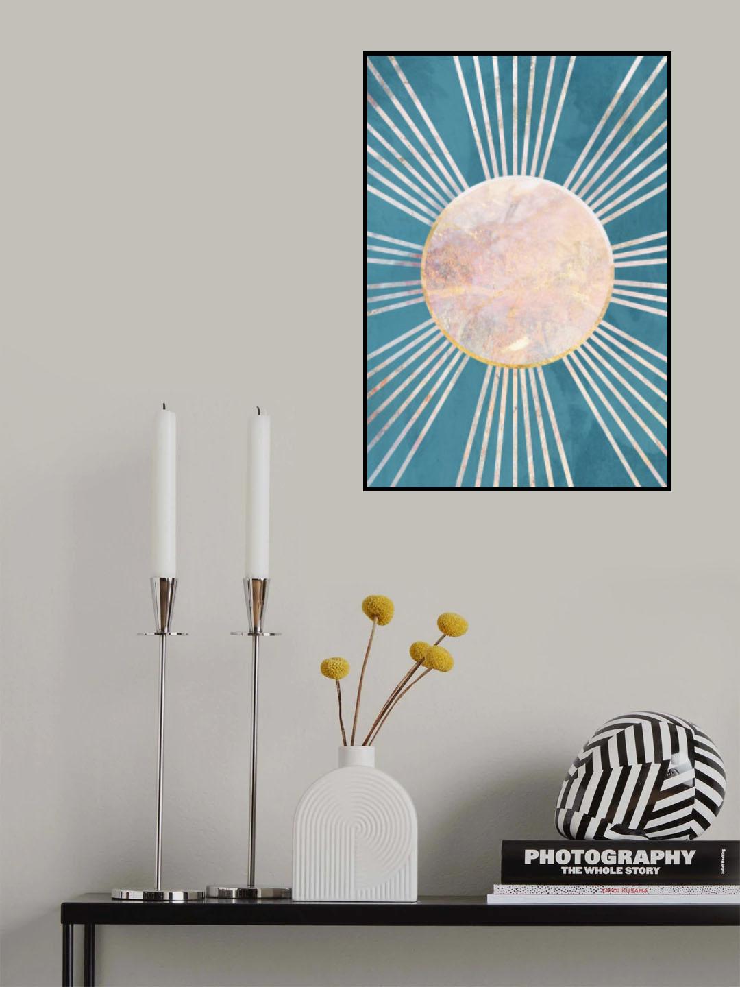 Blue Boho Sunshine Poster och Canvastavla