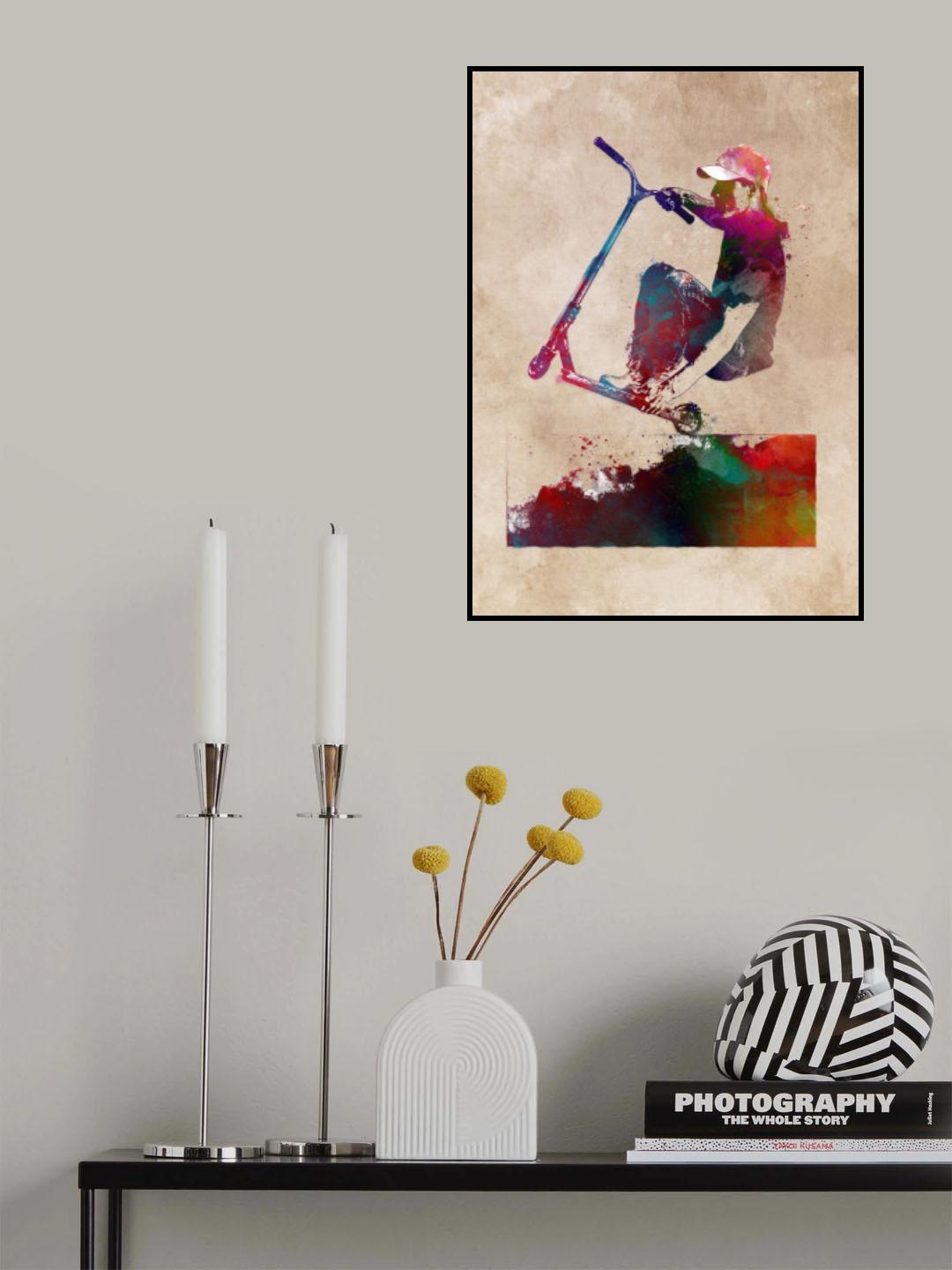 Scooter sport art Poster och Canvastavla