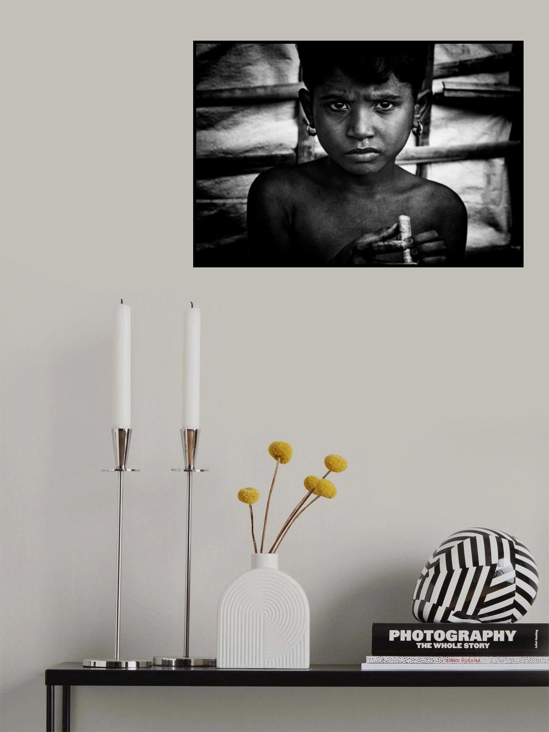 Rohingya girl with some money - Bangladesh Poster och Canvastavla