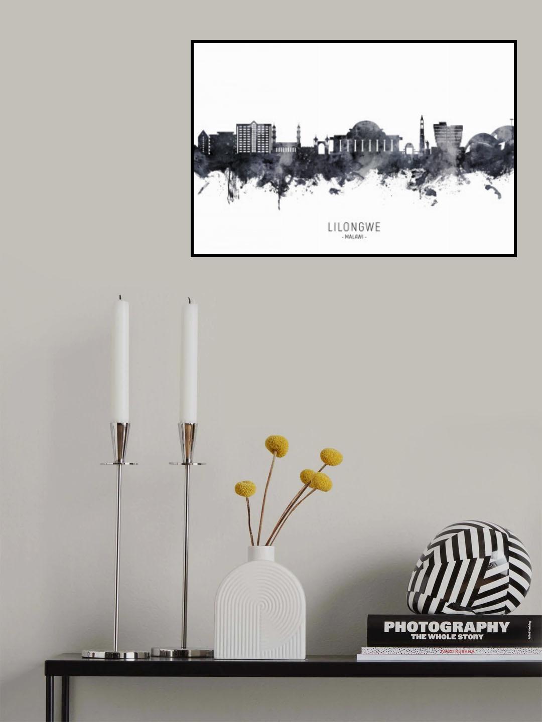 Lilongwe Malawi Skyline Poster och Canvastavla