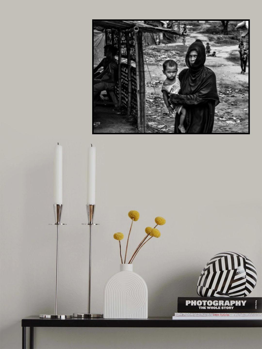 In a Rohingha refugee camp. Poster och Canvastavla