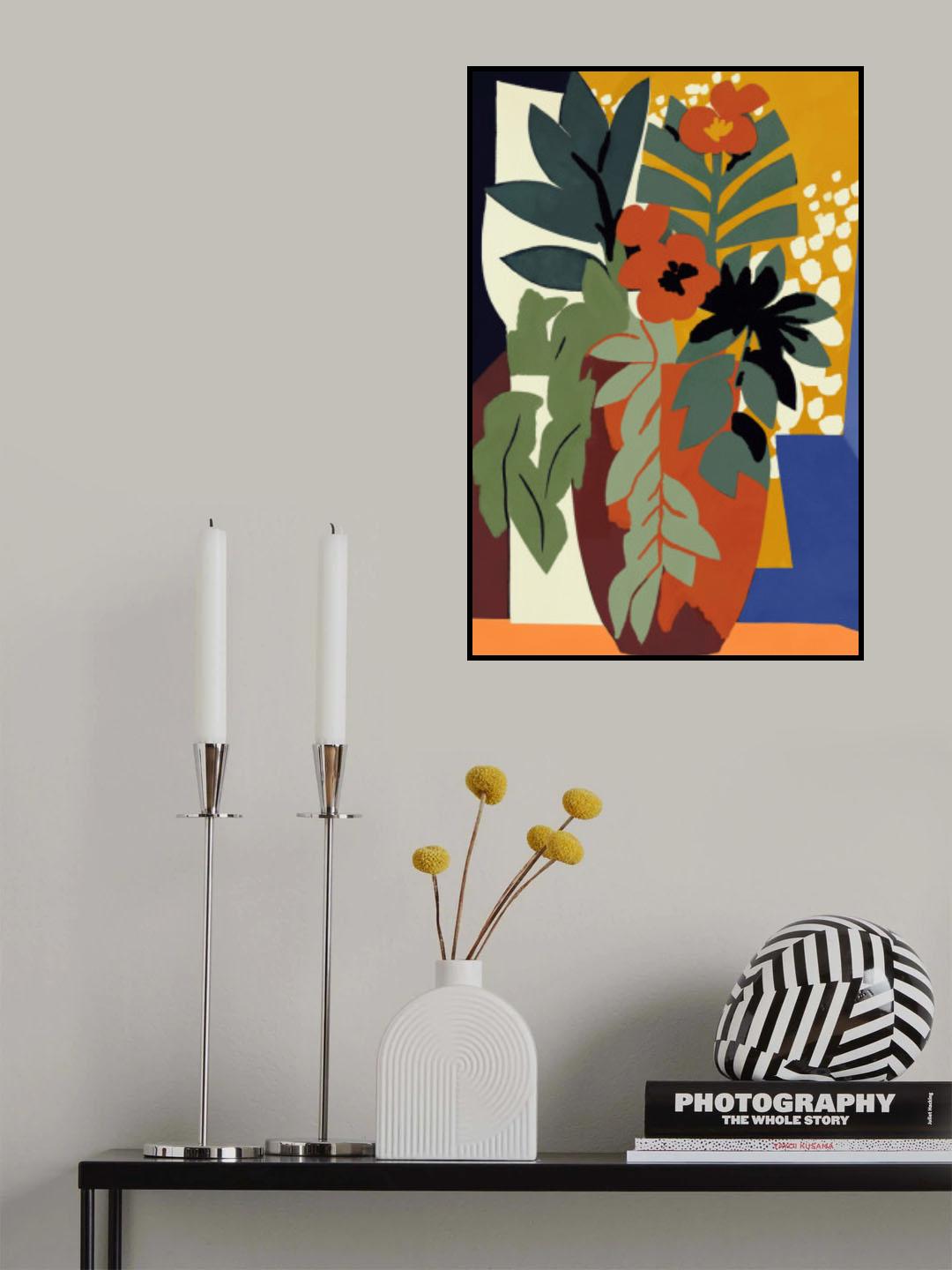 Abstract Flower Impressions Poster och Canvastavla
