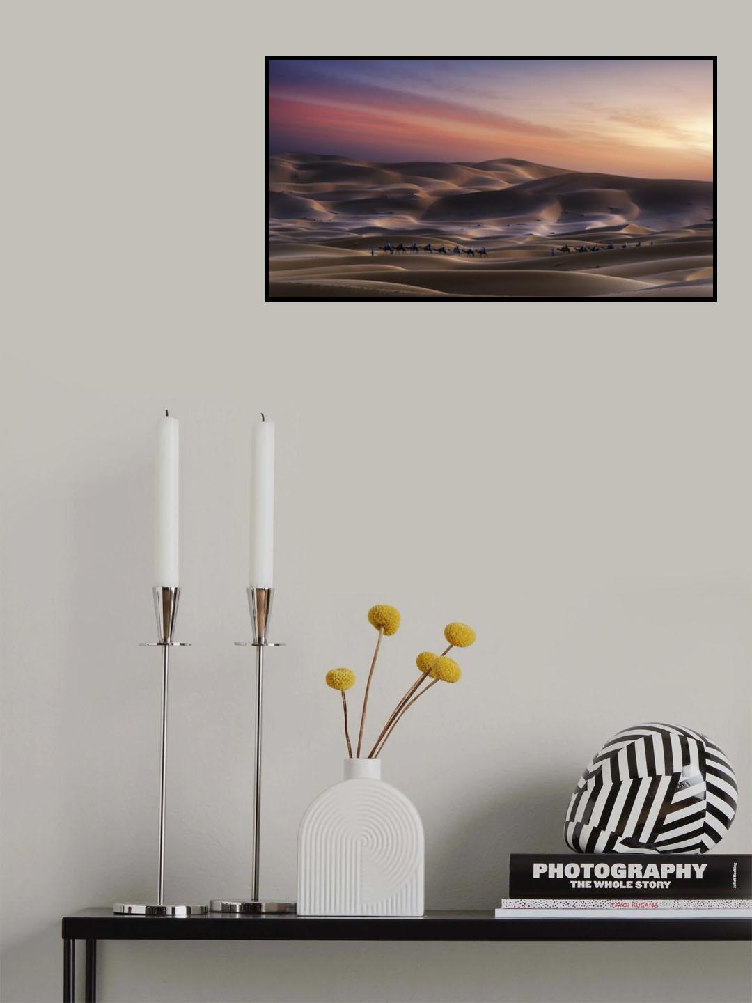 Caravan in Erg Chebbi Poster och Canvastavla