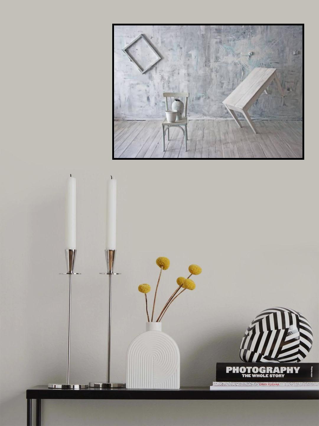 White interior. Poster och Canvastavla